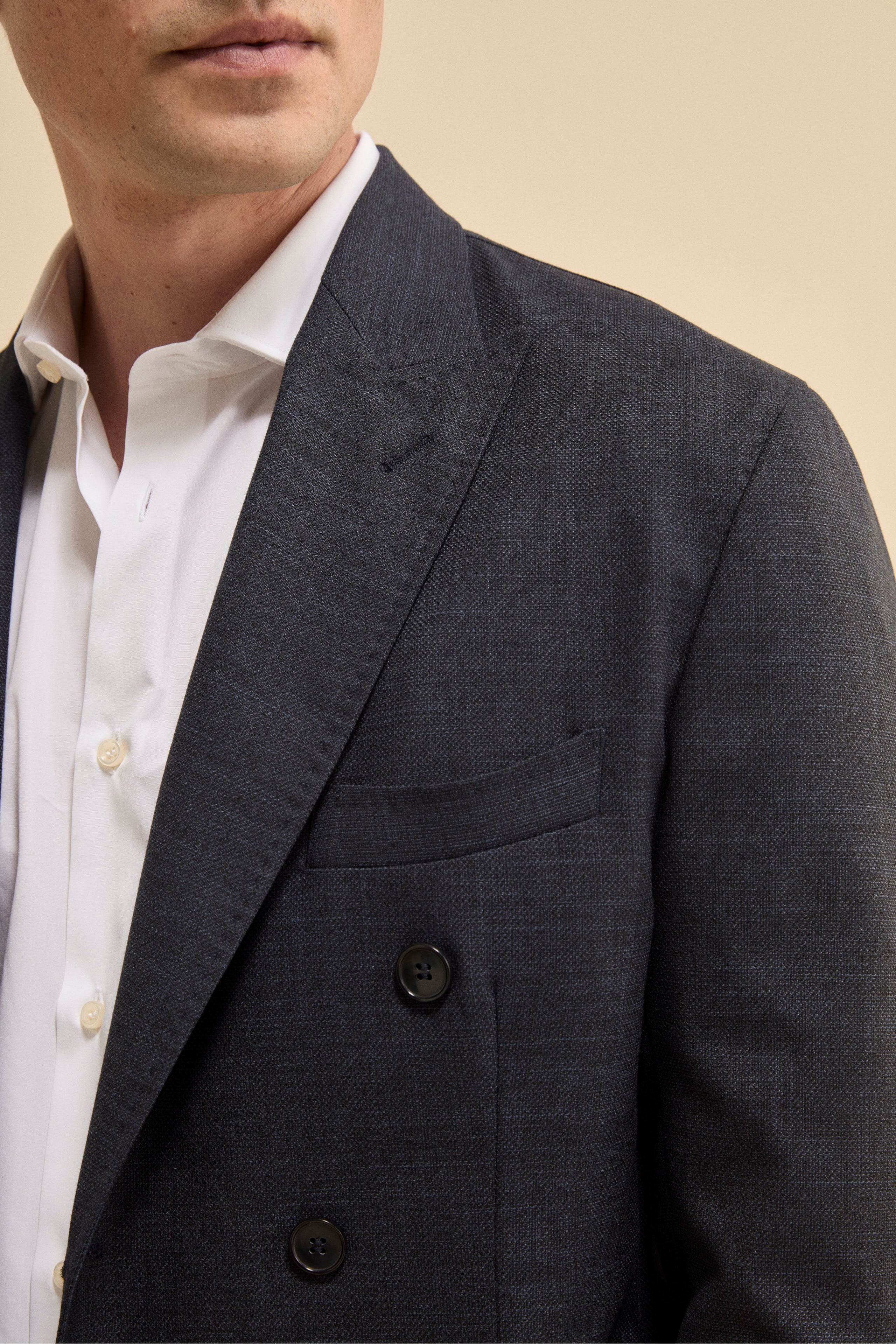 Giacca Slim Doppiopetto - BLU NOTTE