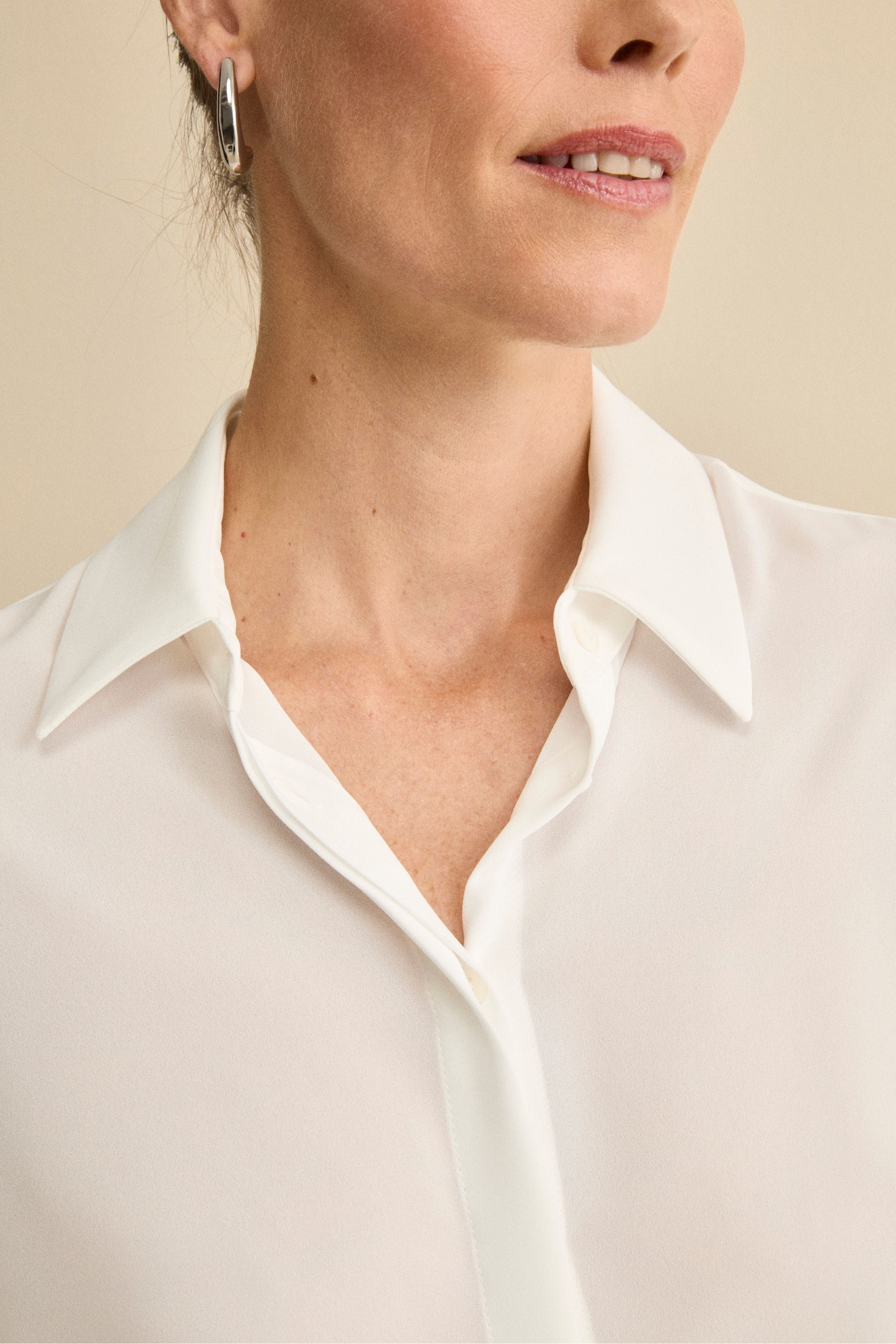 Camicia Morbida con Colletto Classico - PANNA