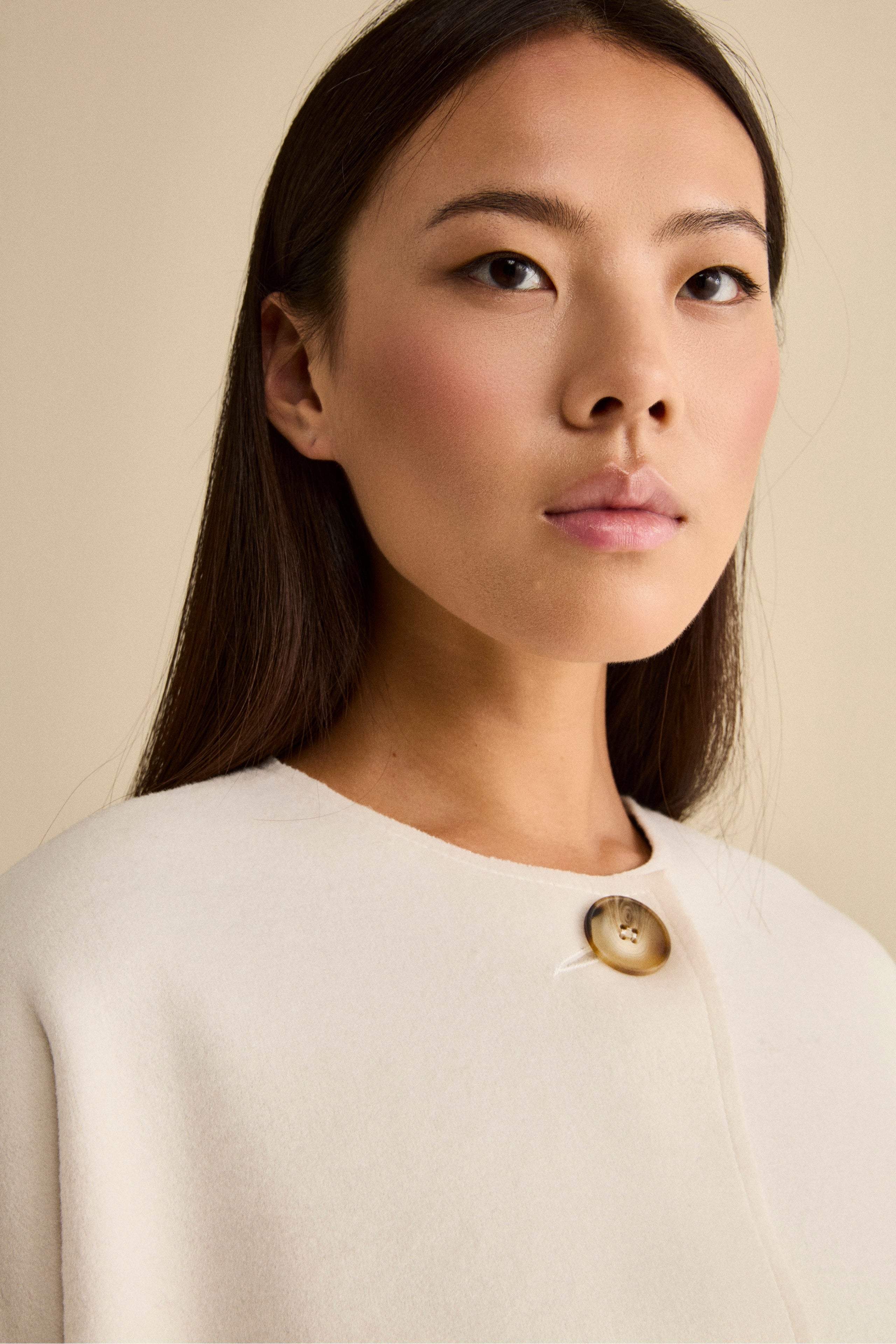 Cappa Over con Bottone - PANNA