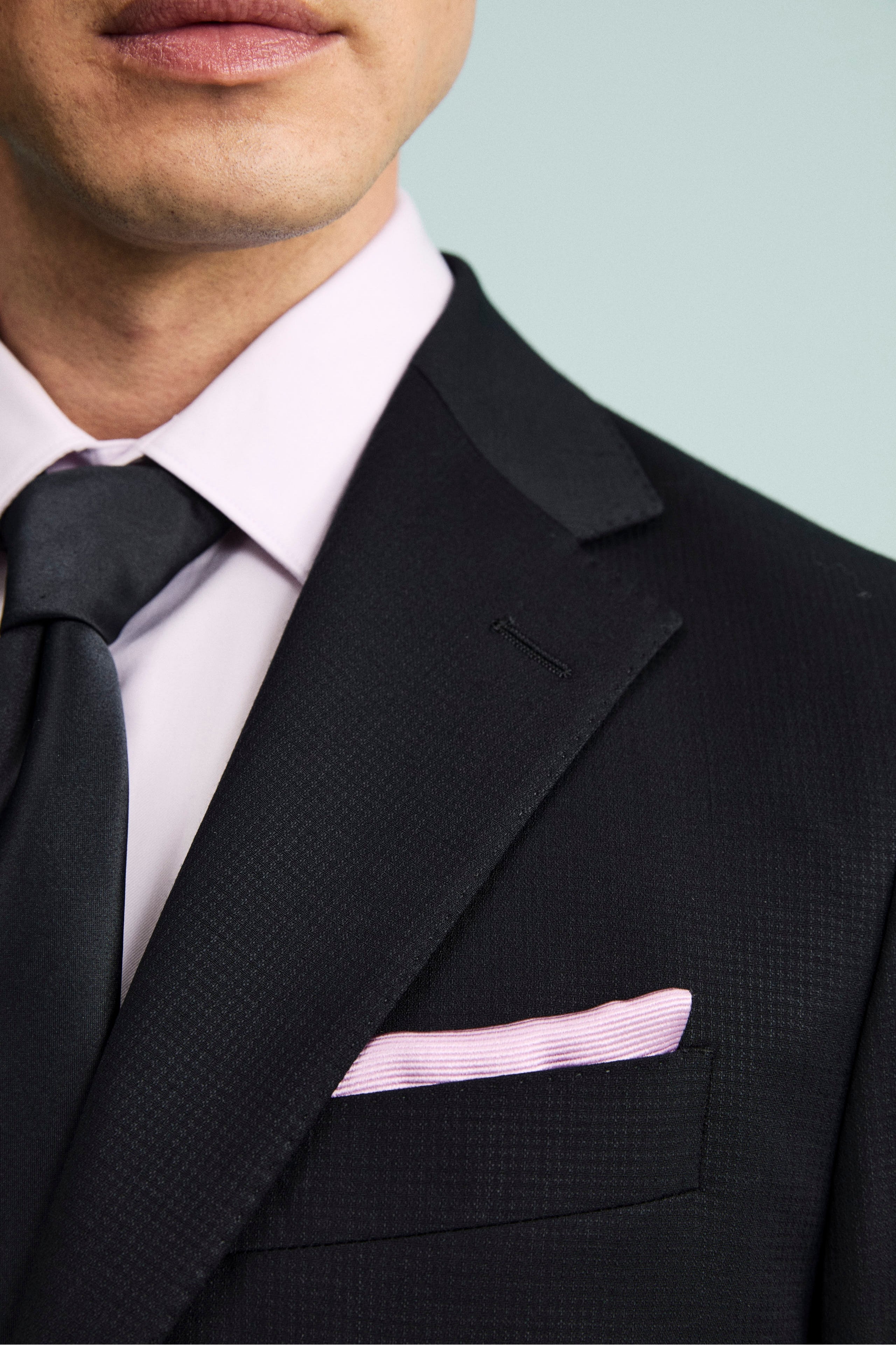 Abito Elegante Strutturato Monopetto in Lana Vergine - BLU