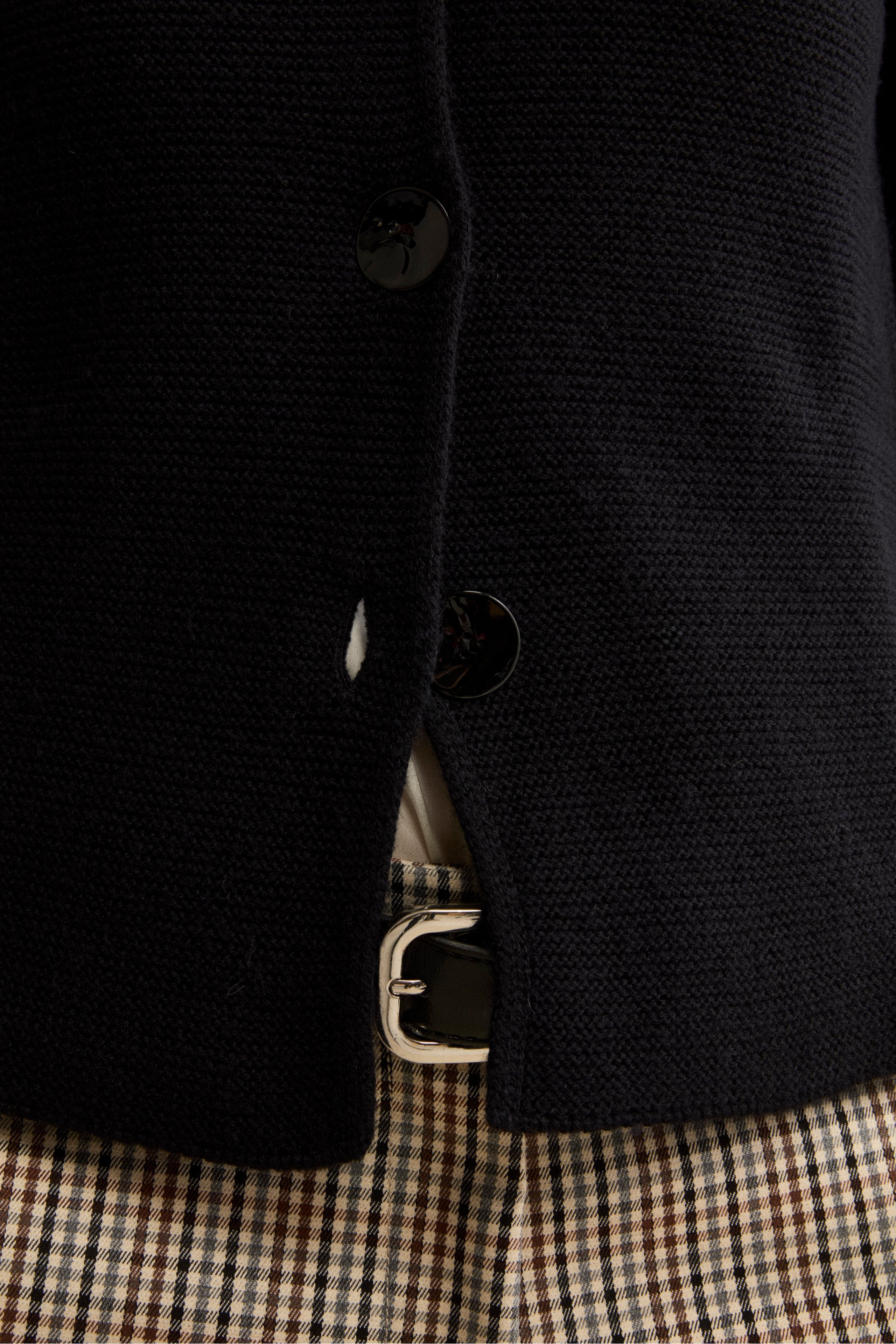 Cardigan in lana Merino - NERO