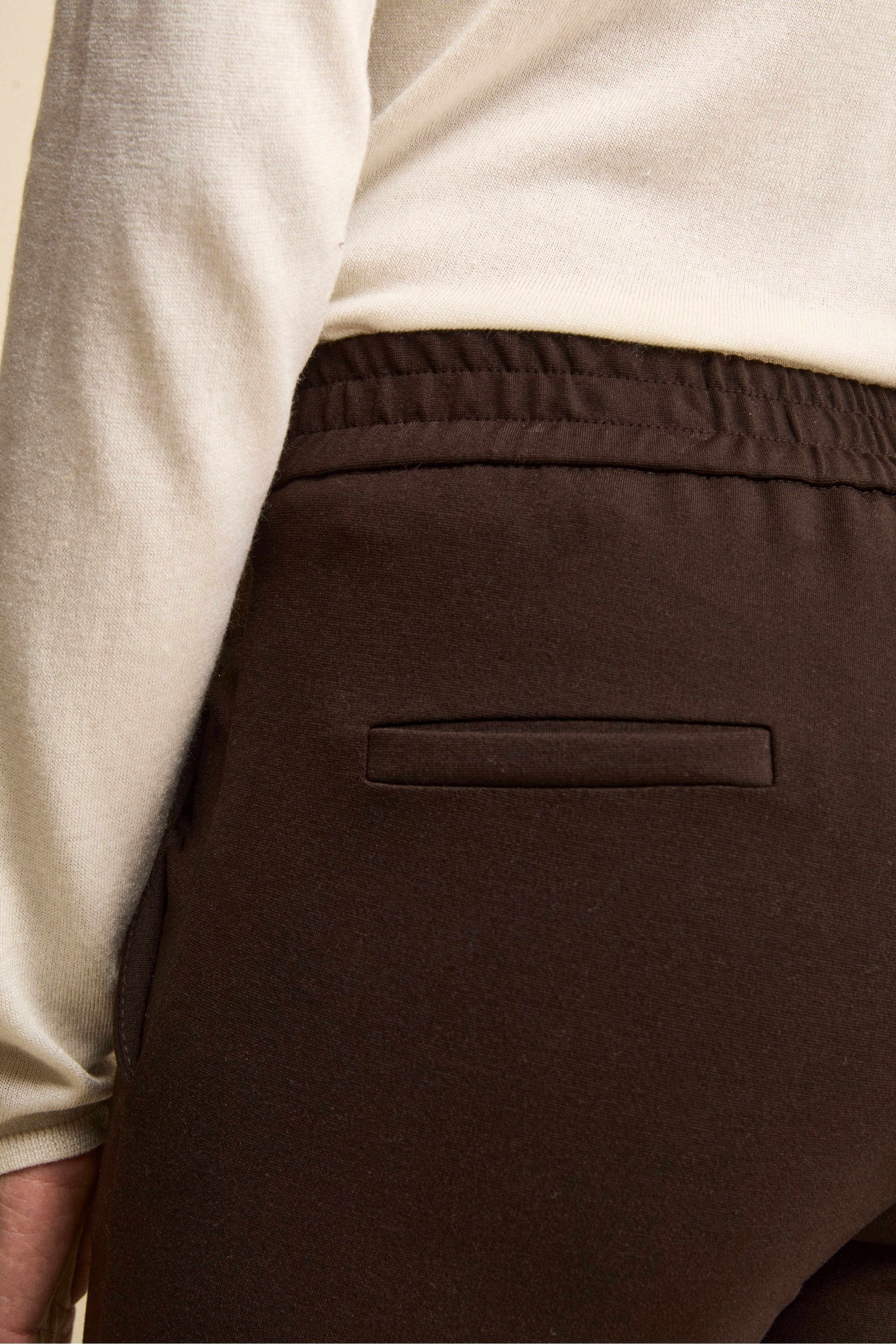 Pantalone jersey elasticizzato - T.MORO