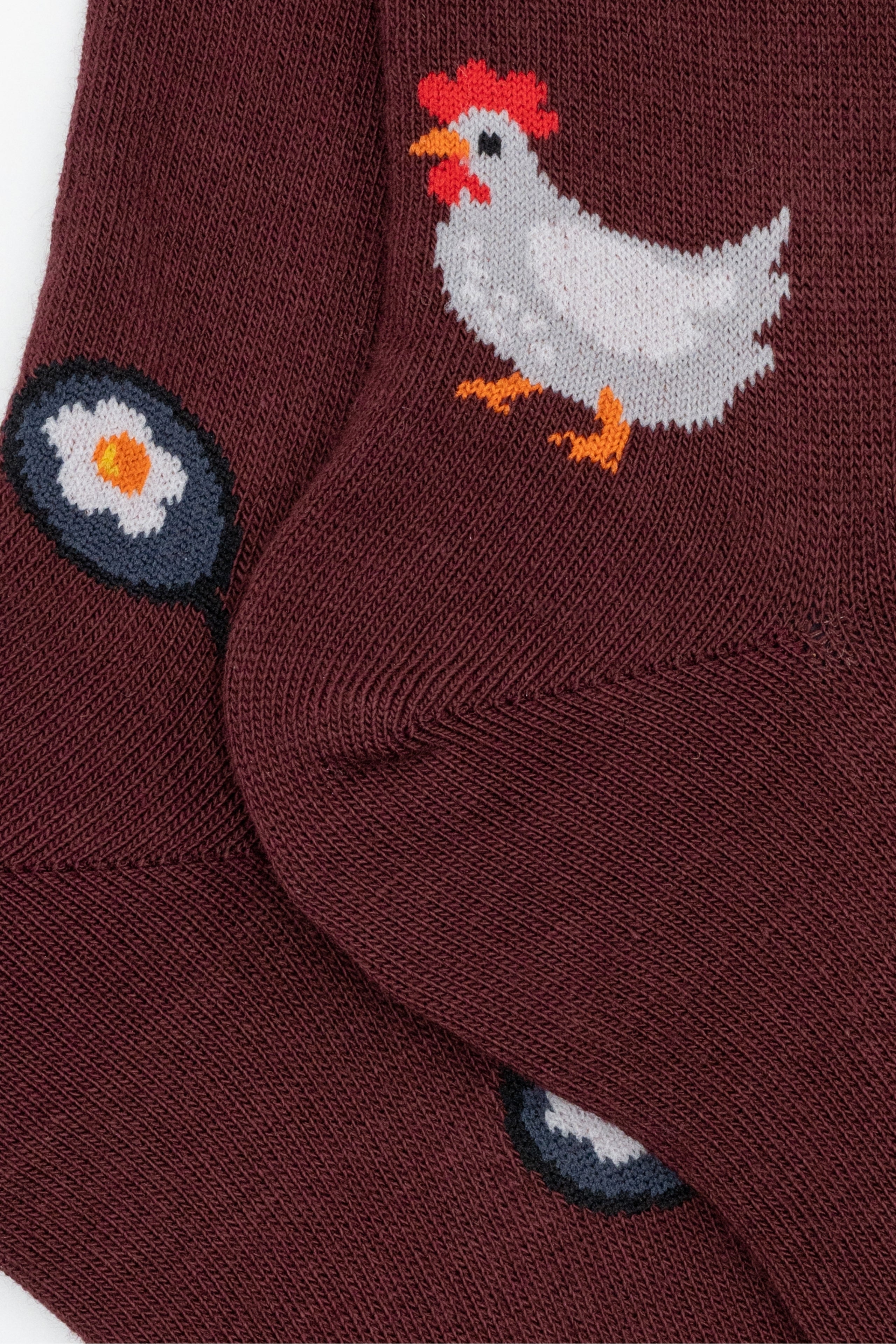 Calze Lunghe Fantasia in Cotone - BORDEAUX