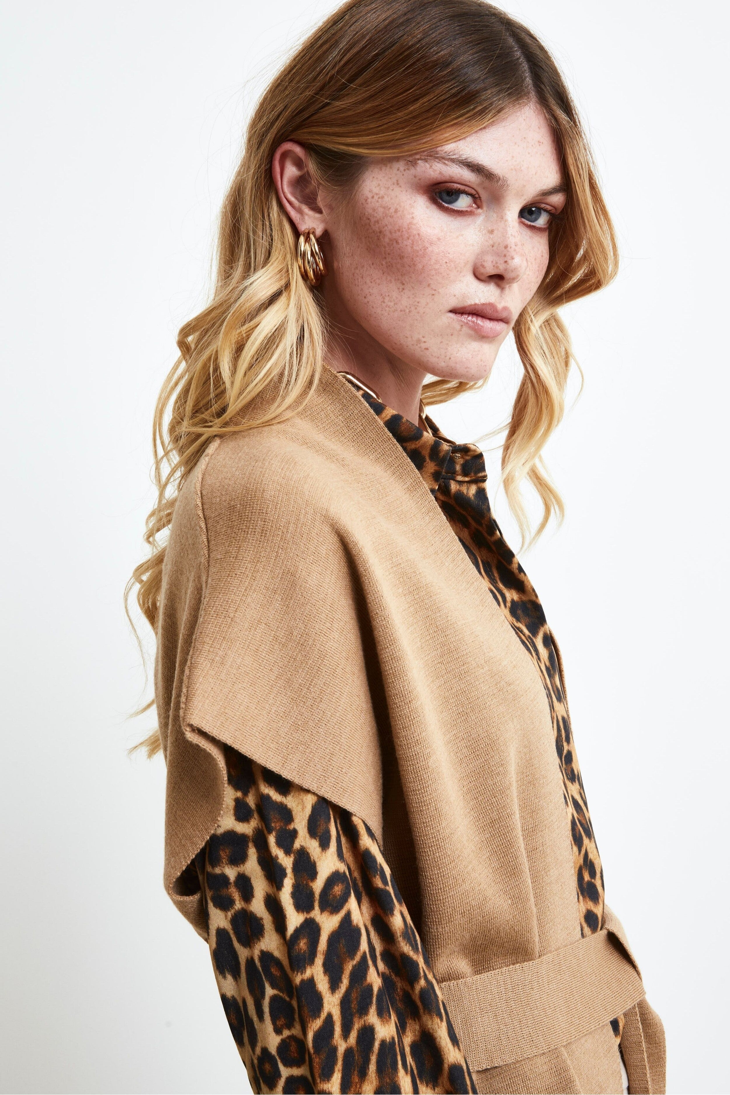 Gilet con frange - CAMMELLO