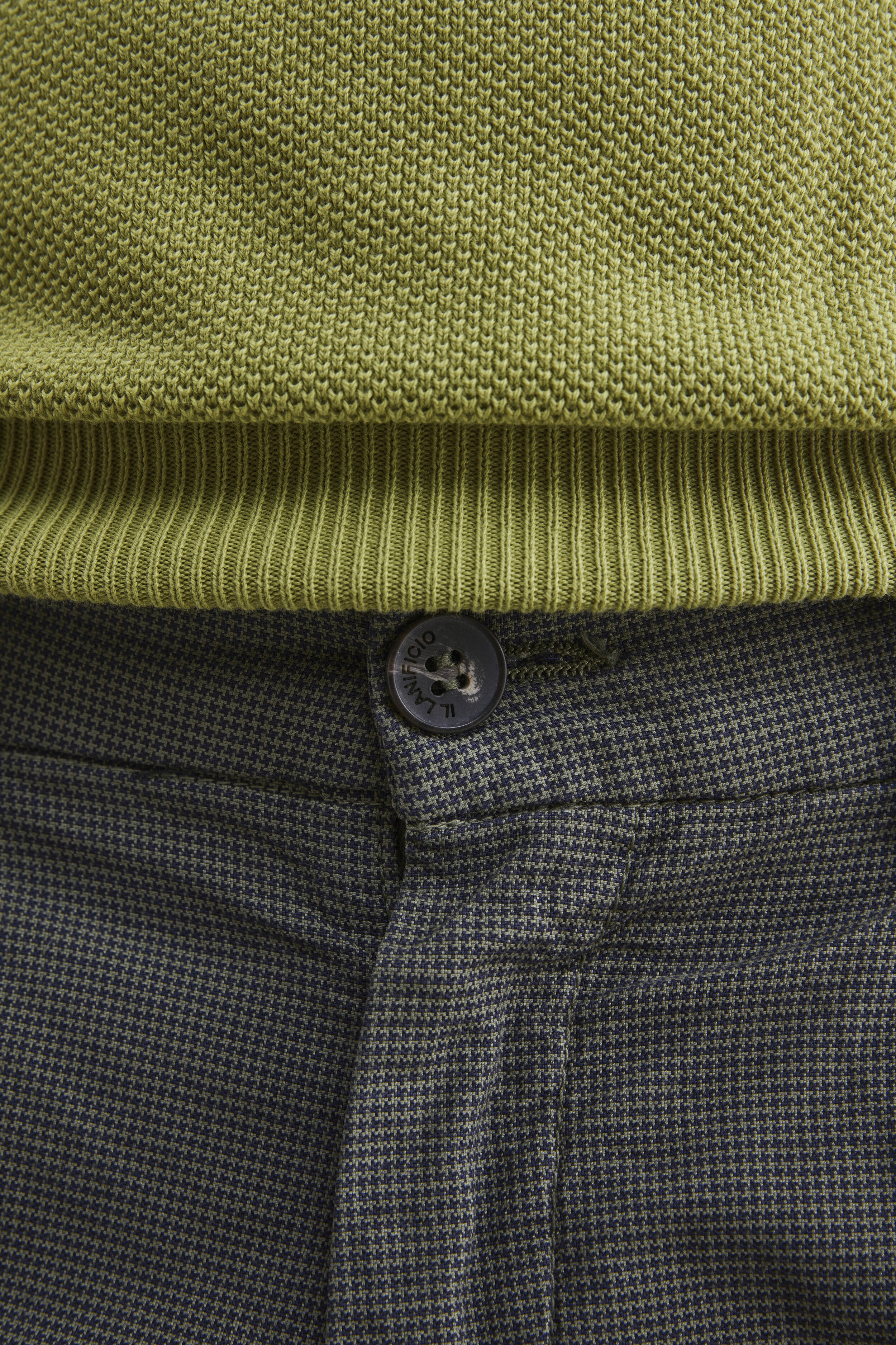 Pantalone fantasia in cotone - VERDE