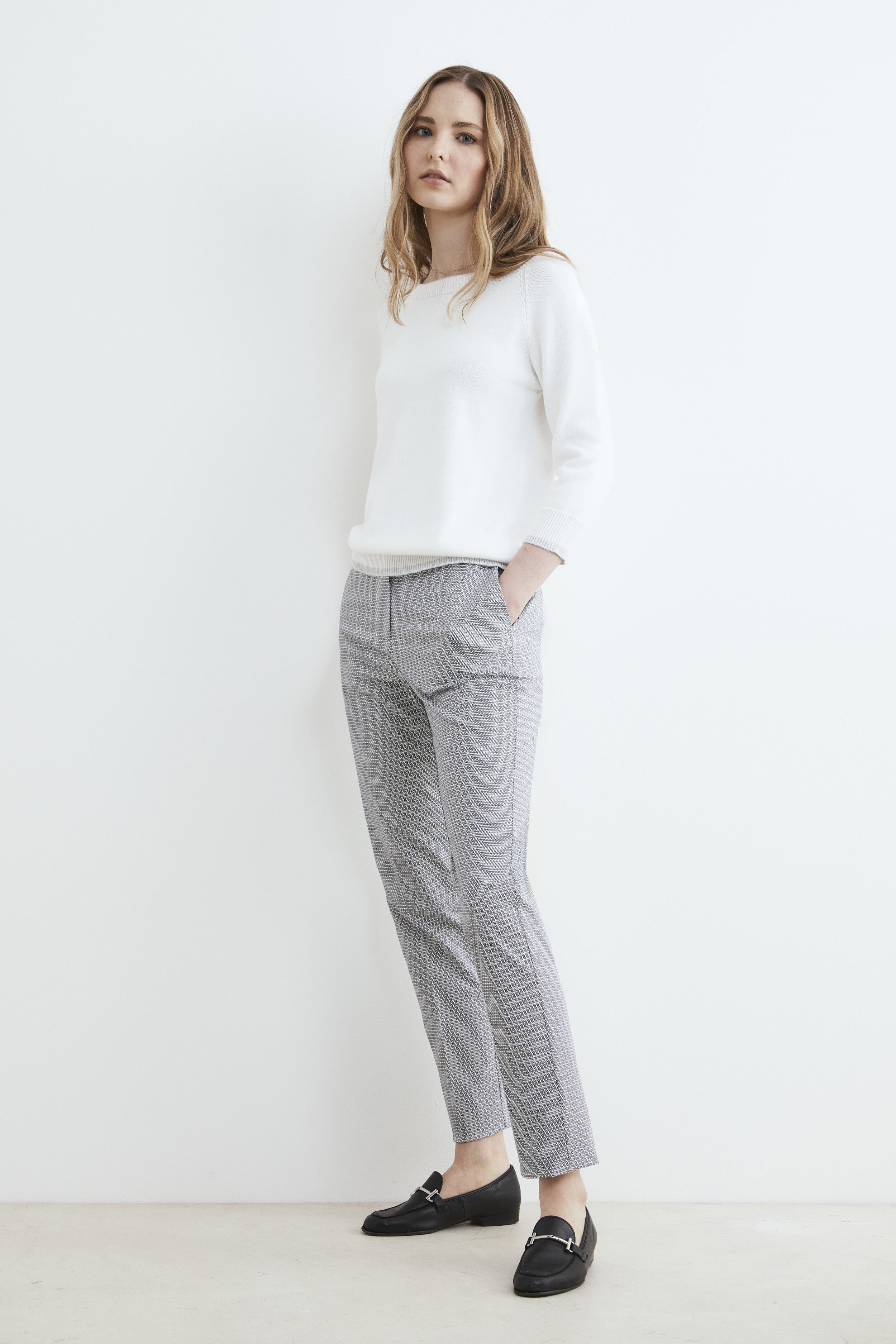 Pantaloni fantasia blu - BLU MICROEFFETTO
