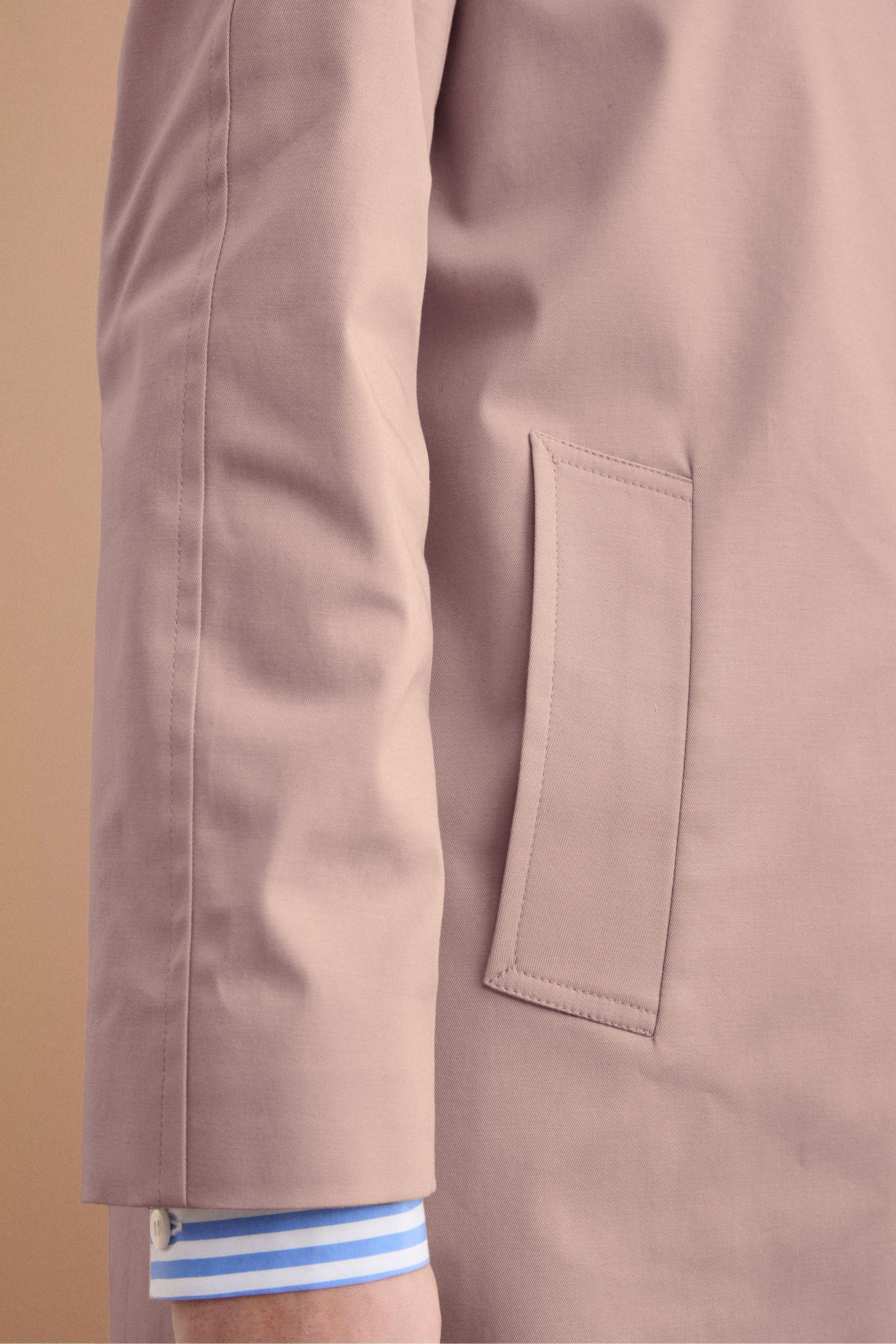 Trench Monopetto Foderato con Collo a Camicia - SABBIA