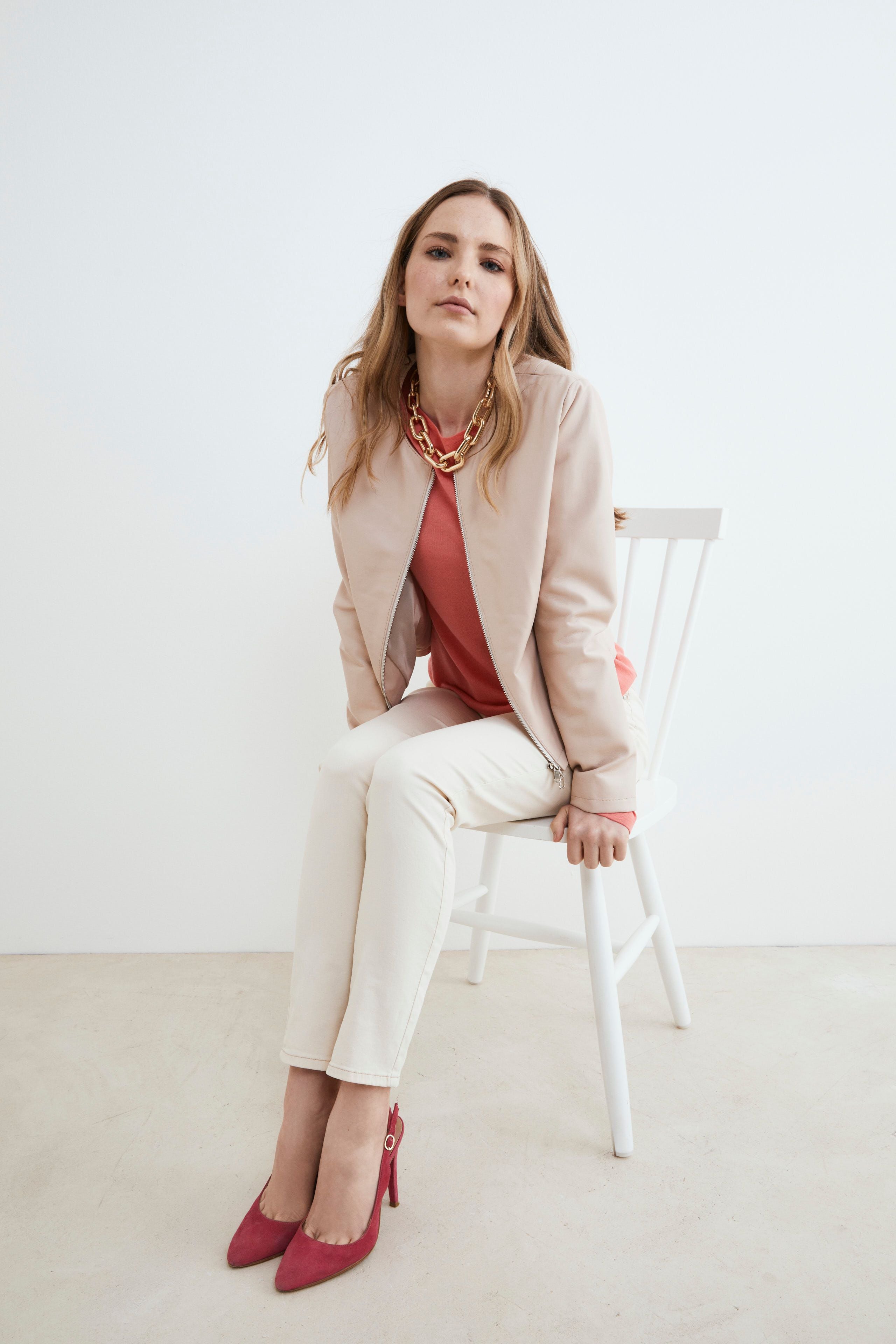 Pantalone bianco in cotone - ECRU