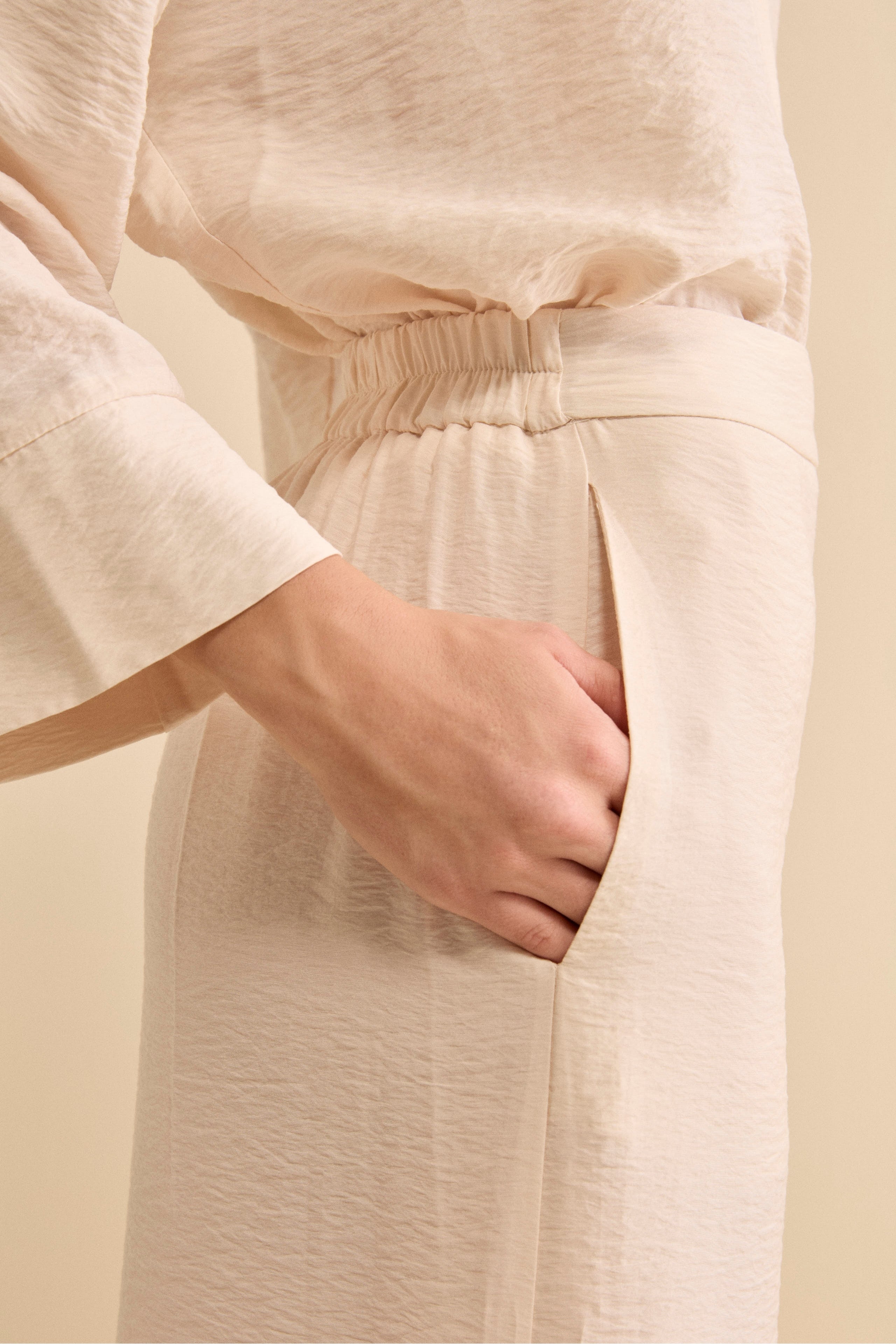 Pantalone Morbido con Elastico - BIANCO