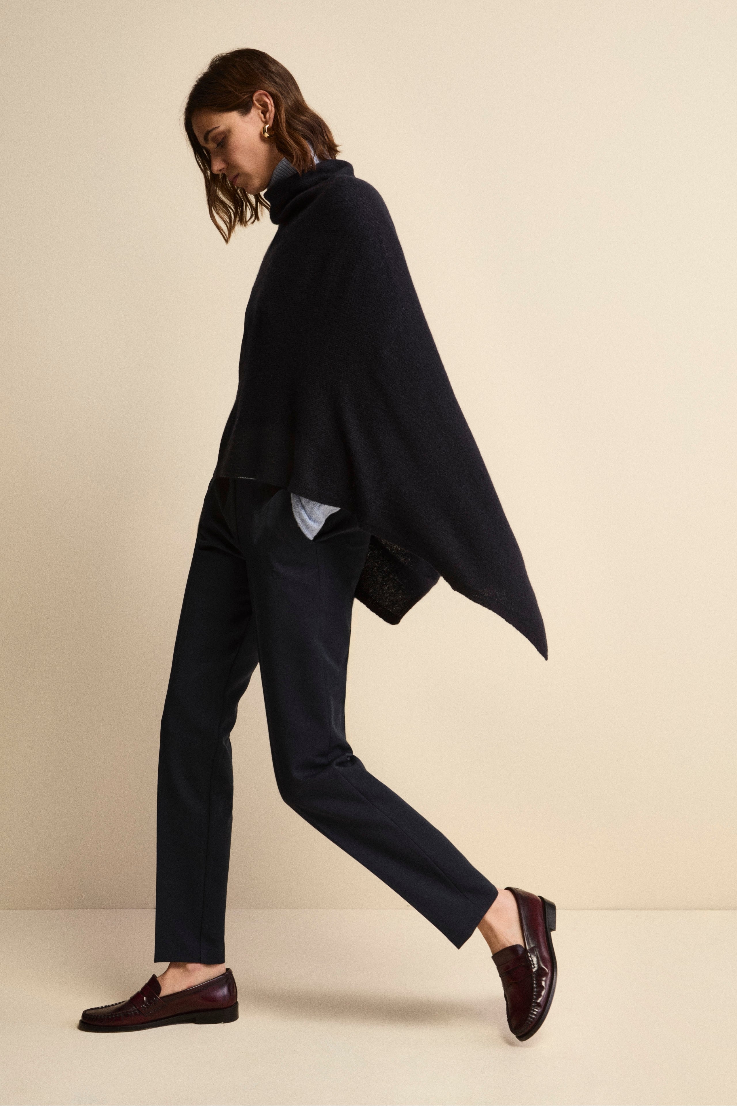 Pantalone Sigaretta Regular Fit - BLU