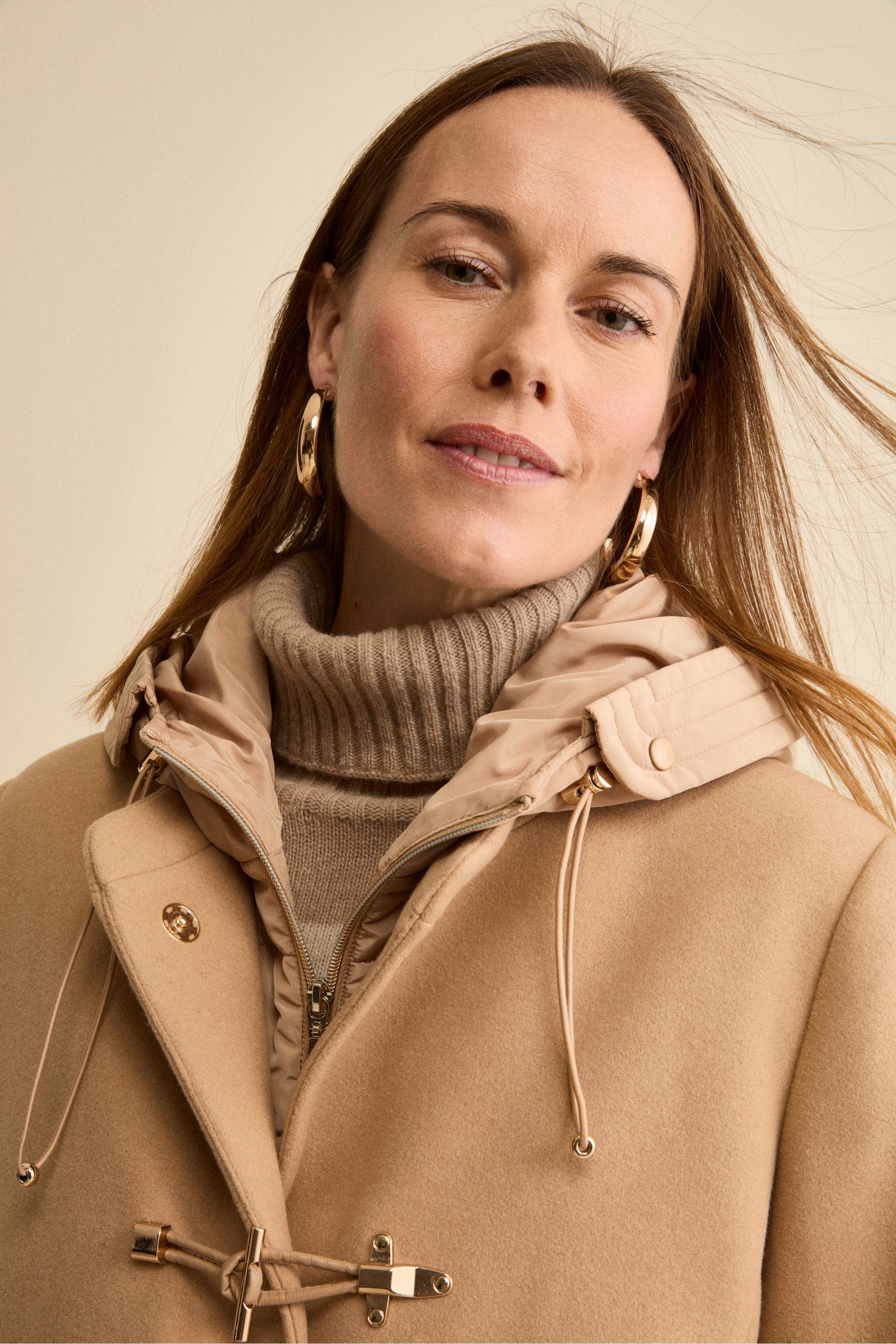 Cappotto Midi in Misto Lana con Alamaro - CAMMELLO