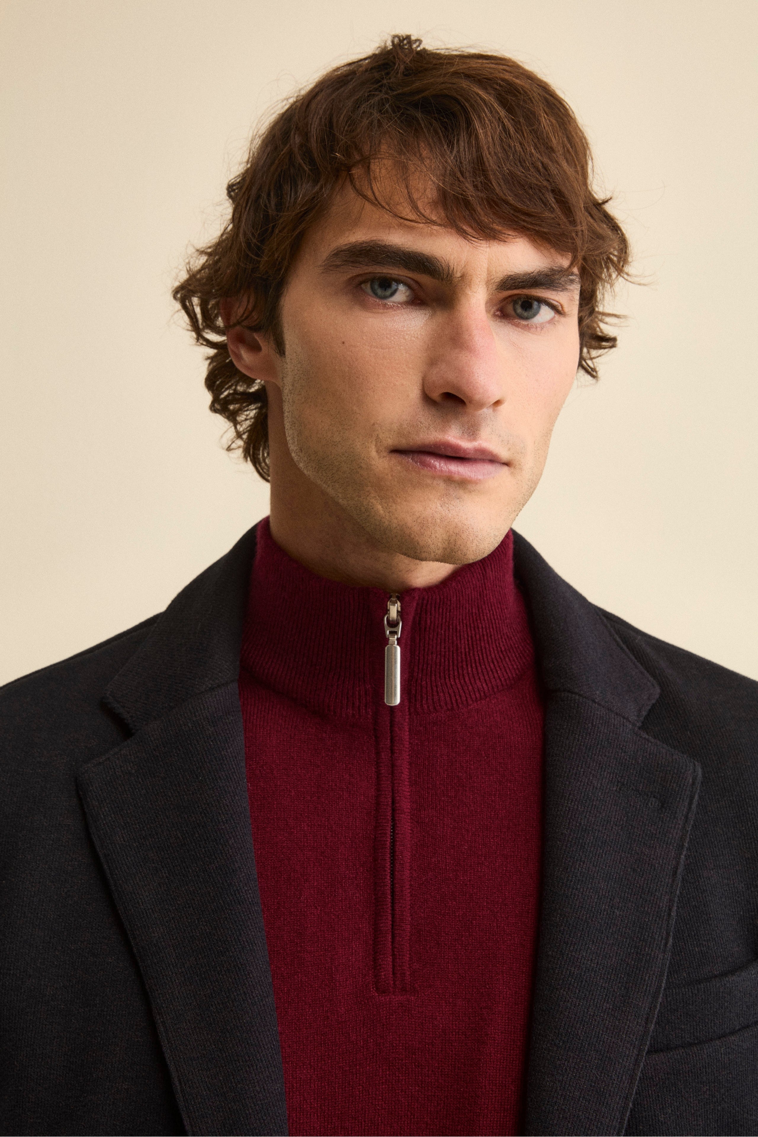 Giacca Monopetto Semifoderata in Jersey - BLU