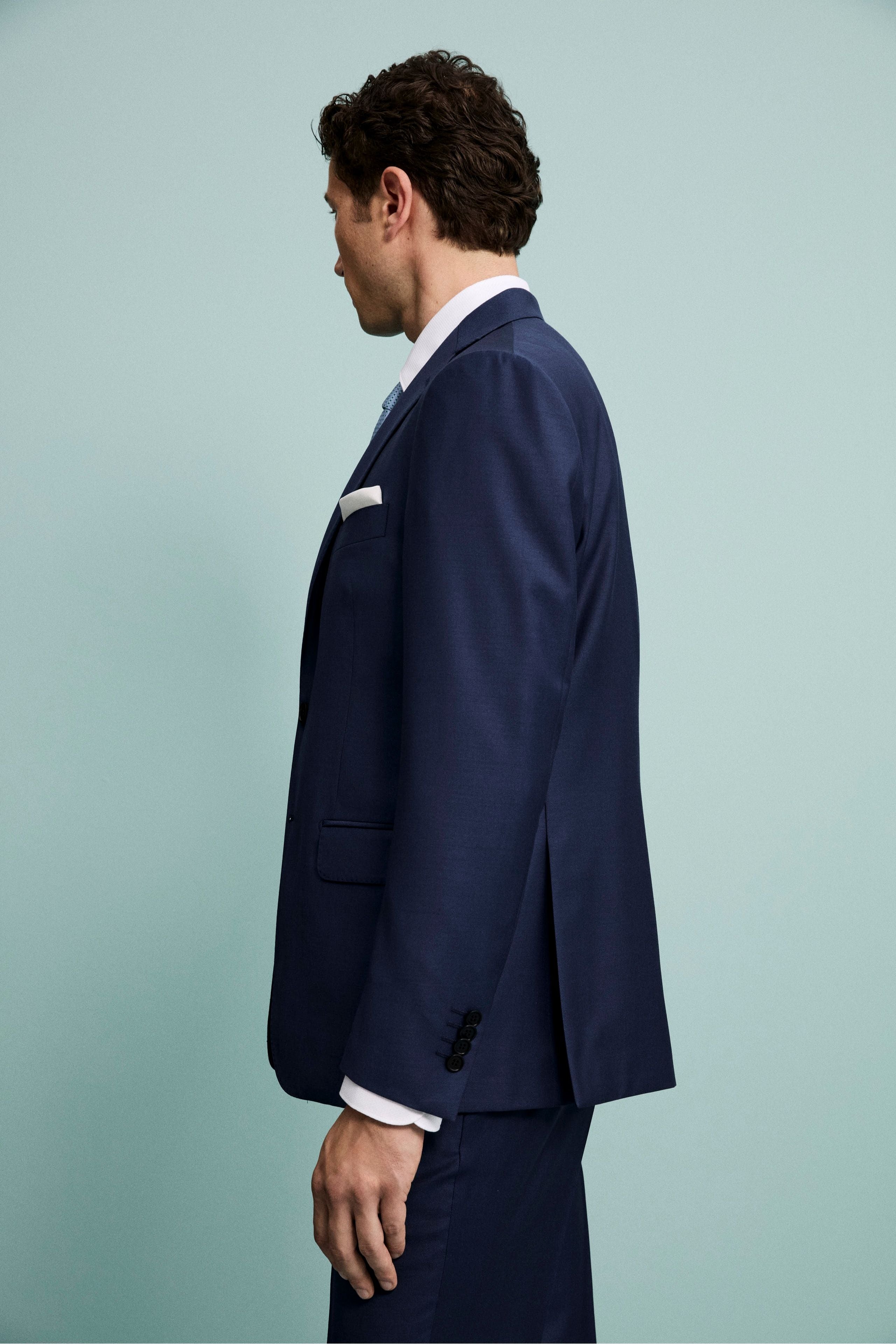 Giacca da Cerimonia in Lana Vergine Drop 8 - BLU