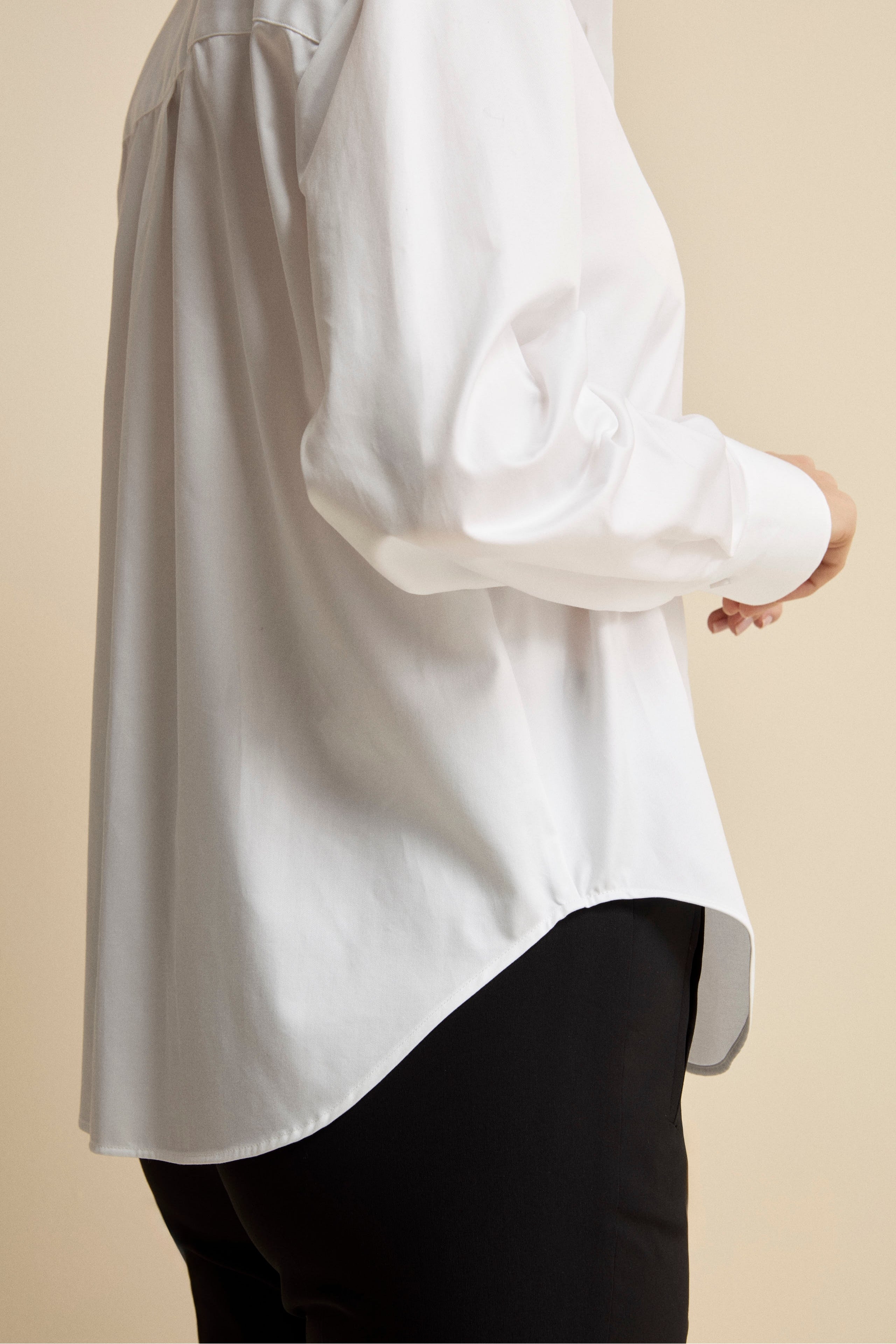 Camicia Over Classica con Pinces - BIANCO