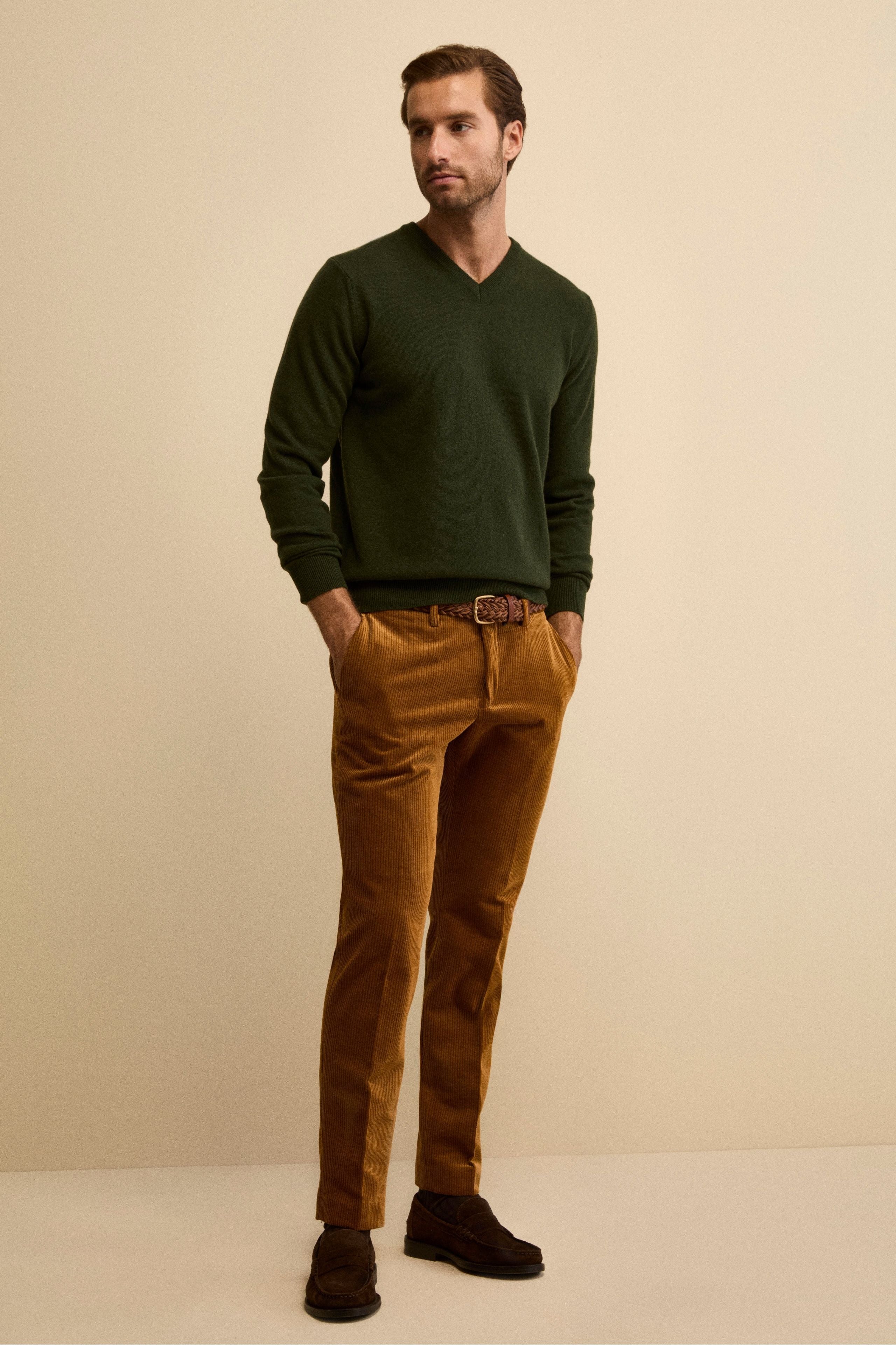 Pantalone in Velluto Regular Fit - MIELE