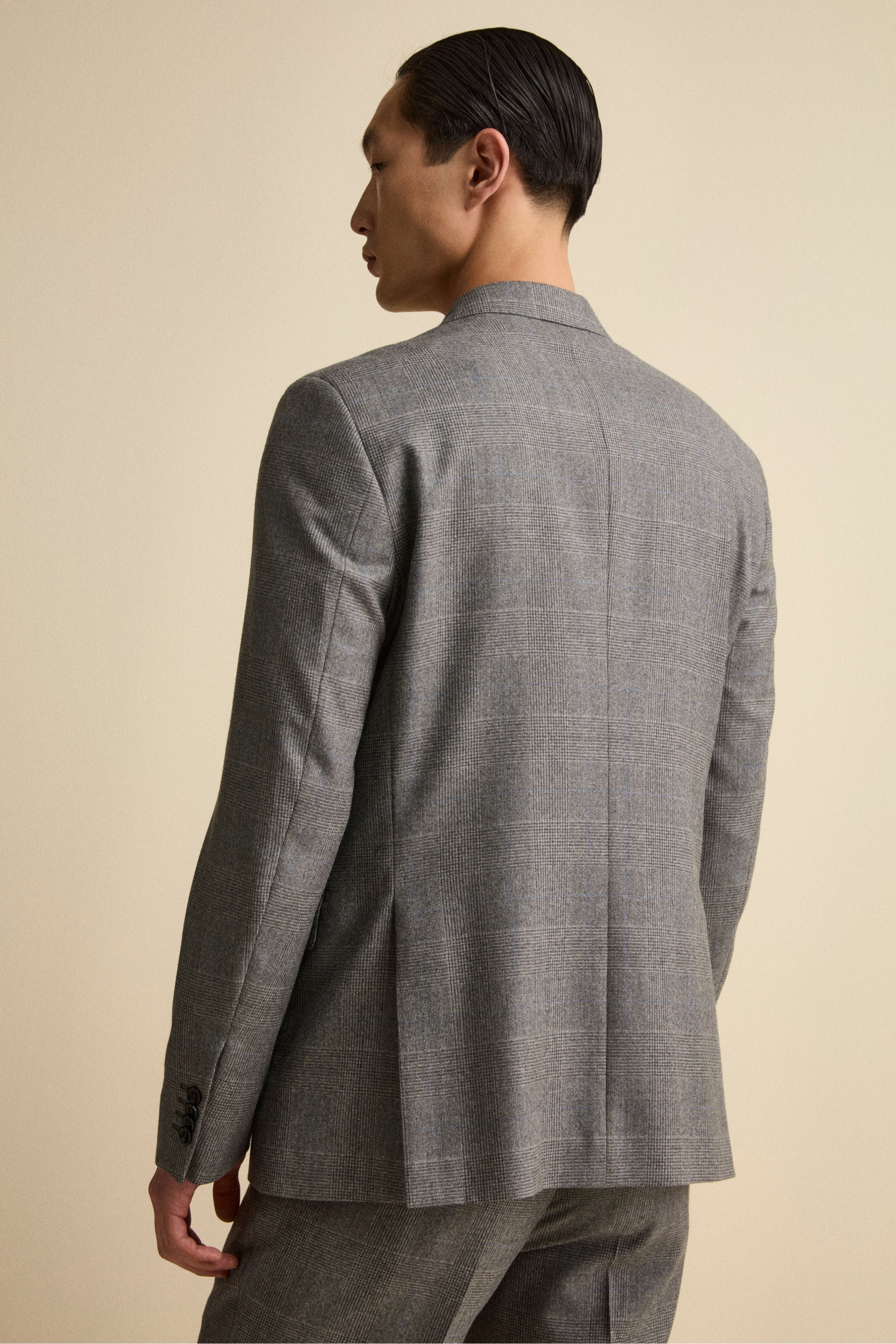 Abito Check Monopetto Regular Fit in lana Vergine - GALLES GRIGIO