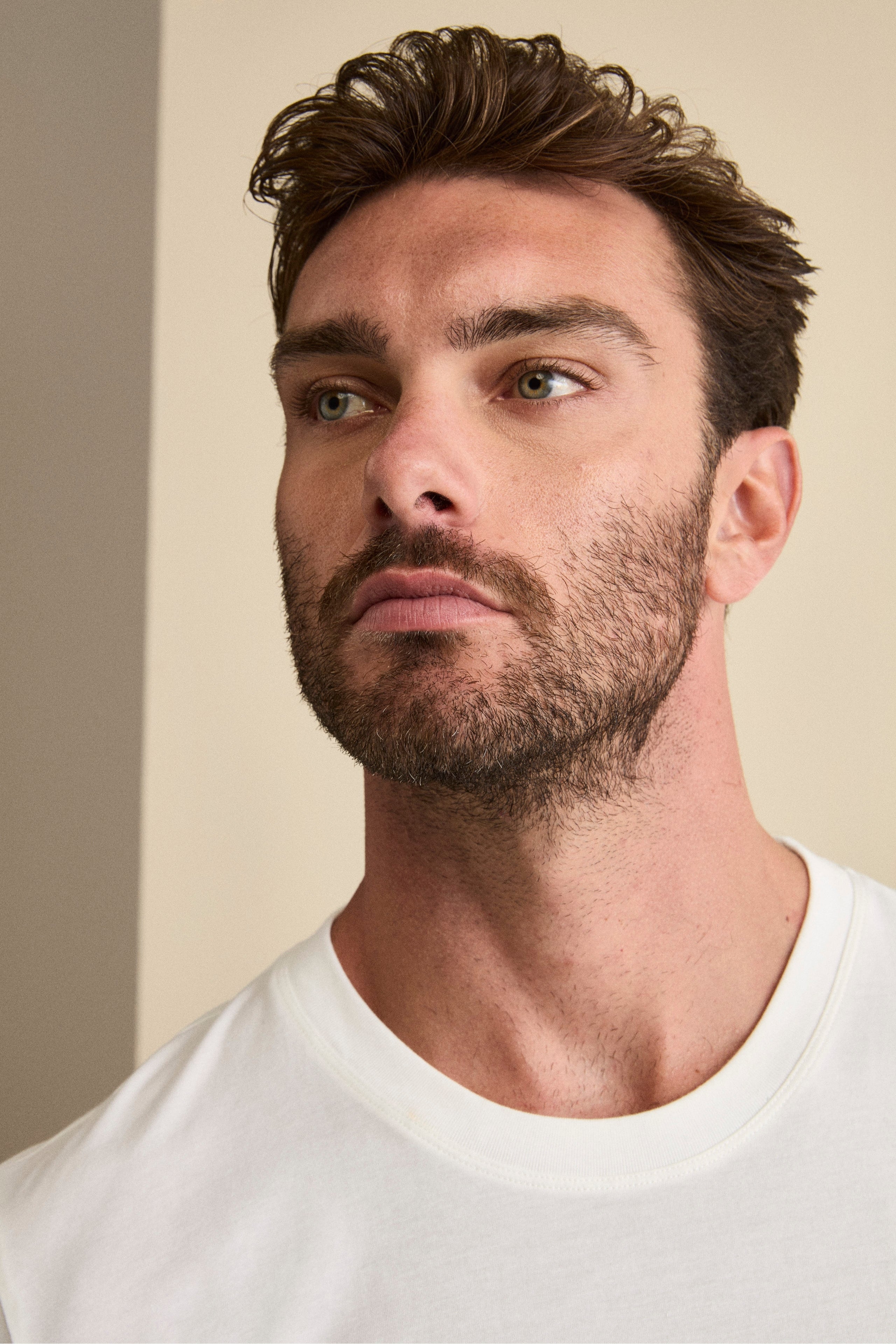 T-Shirt in Misto Cotone e Bambù - BIANCO