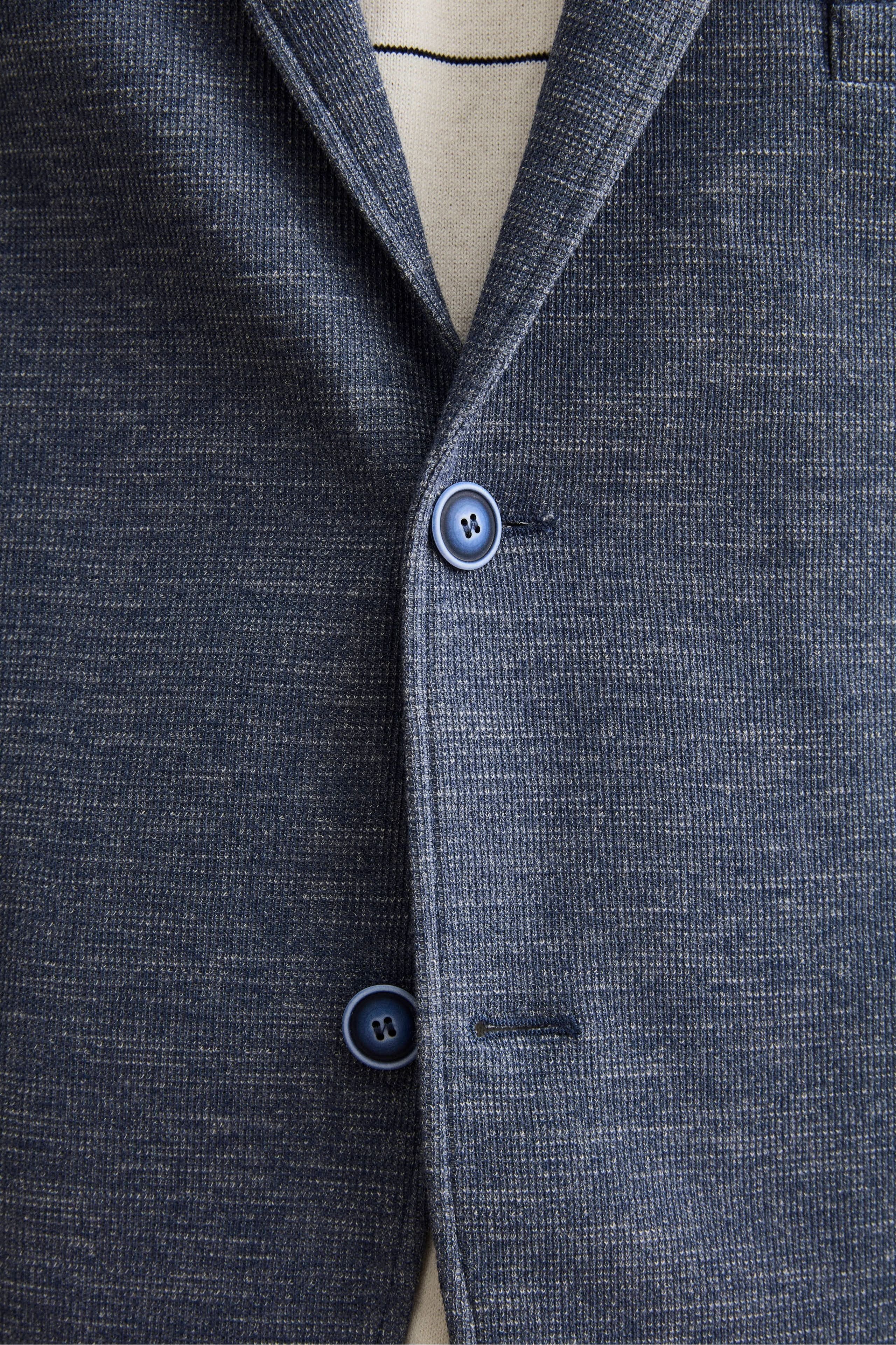 Giacca Semifoderata Comfort Fit in Misto Cotone - BLU