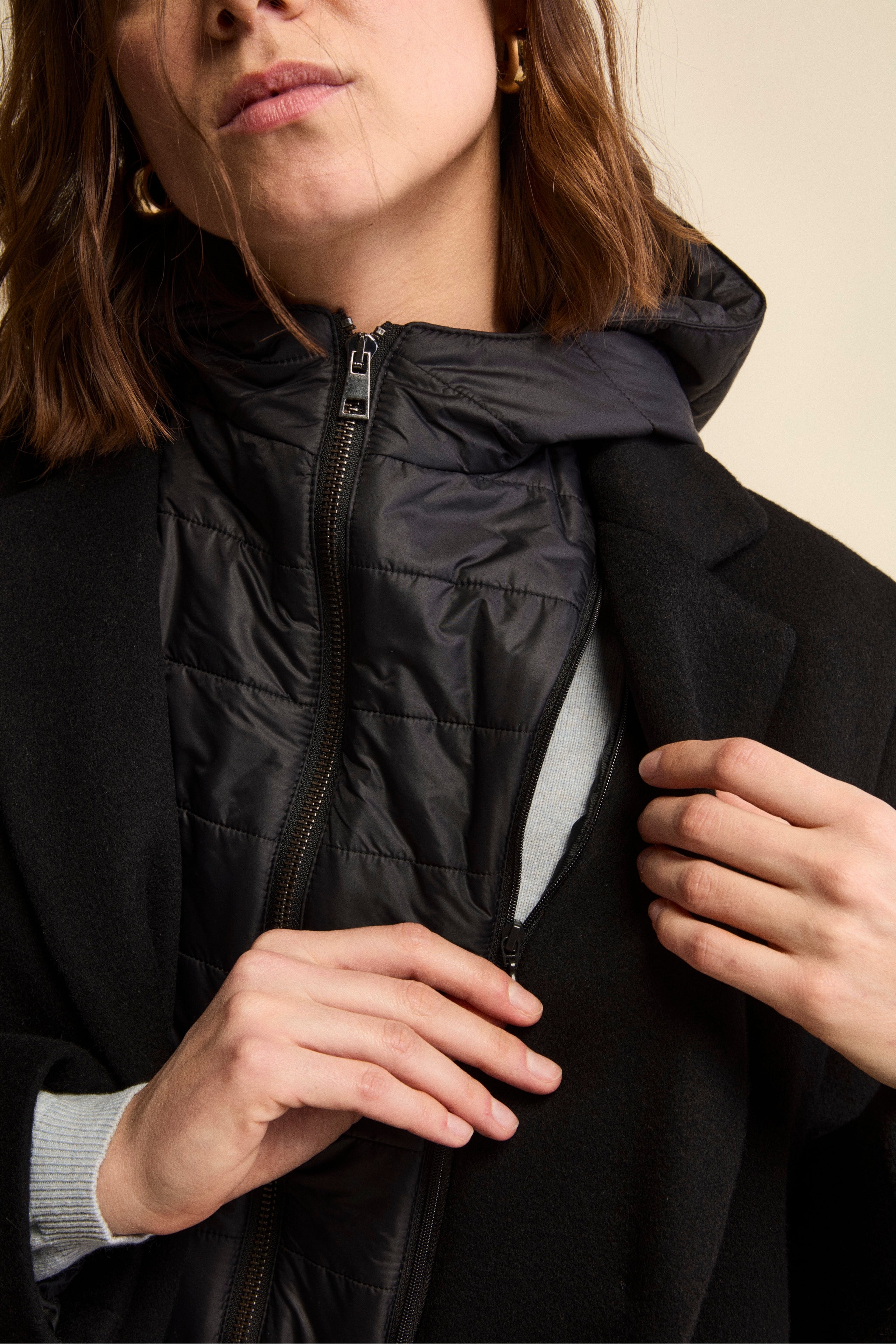 Cappotto in lana e cashmere - NERO