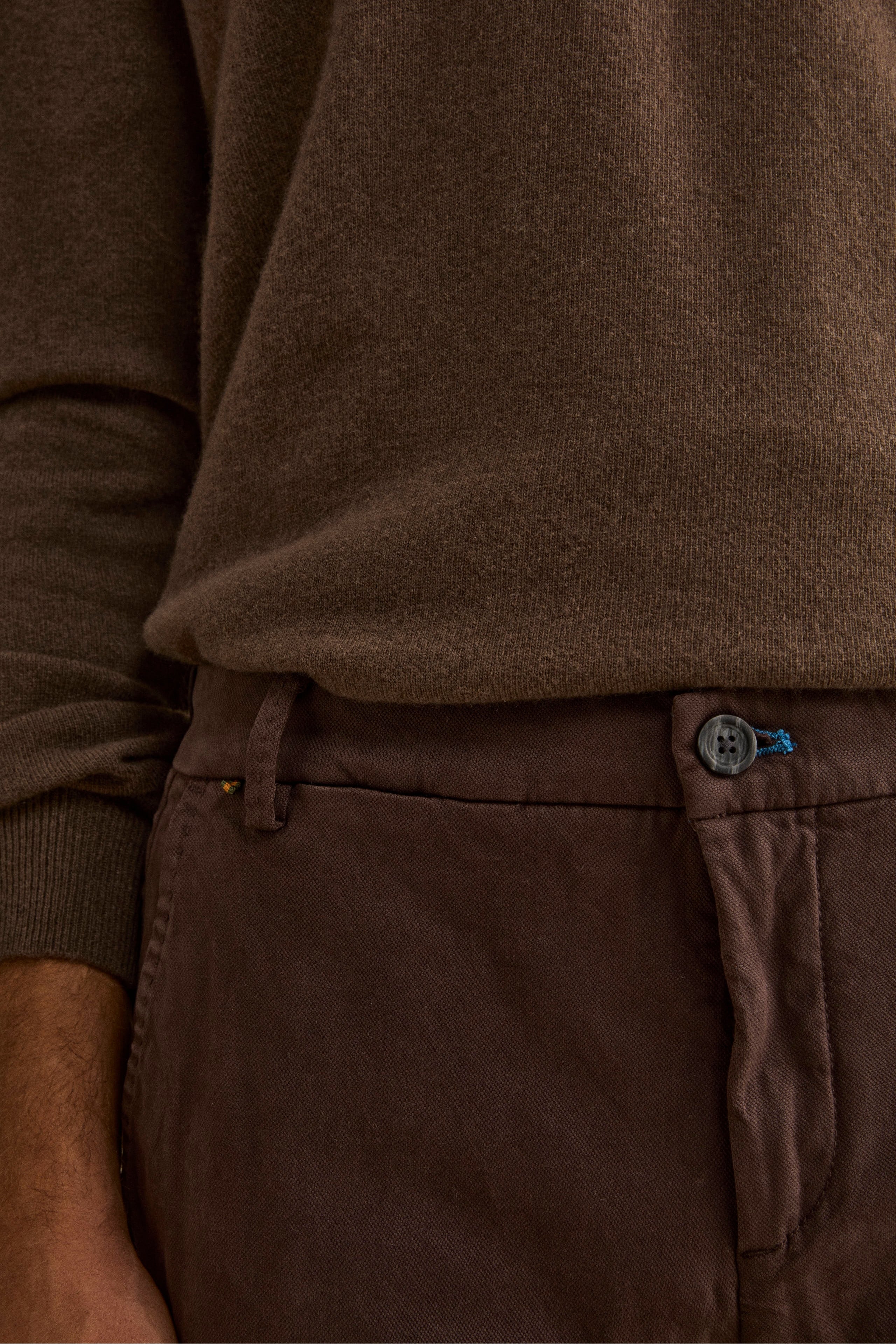 Pantalone Canvas Slim Fit in Cotone Stretch - T.MORO