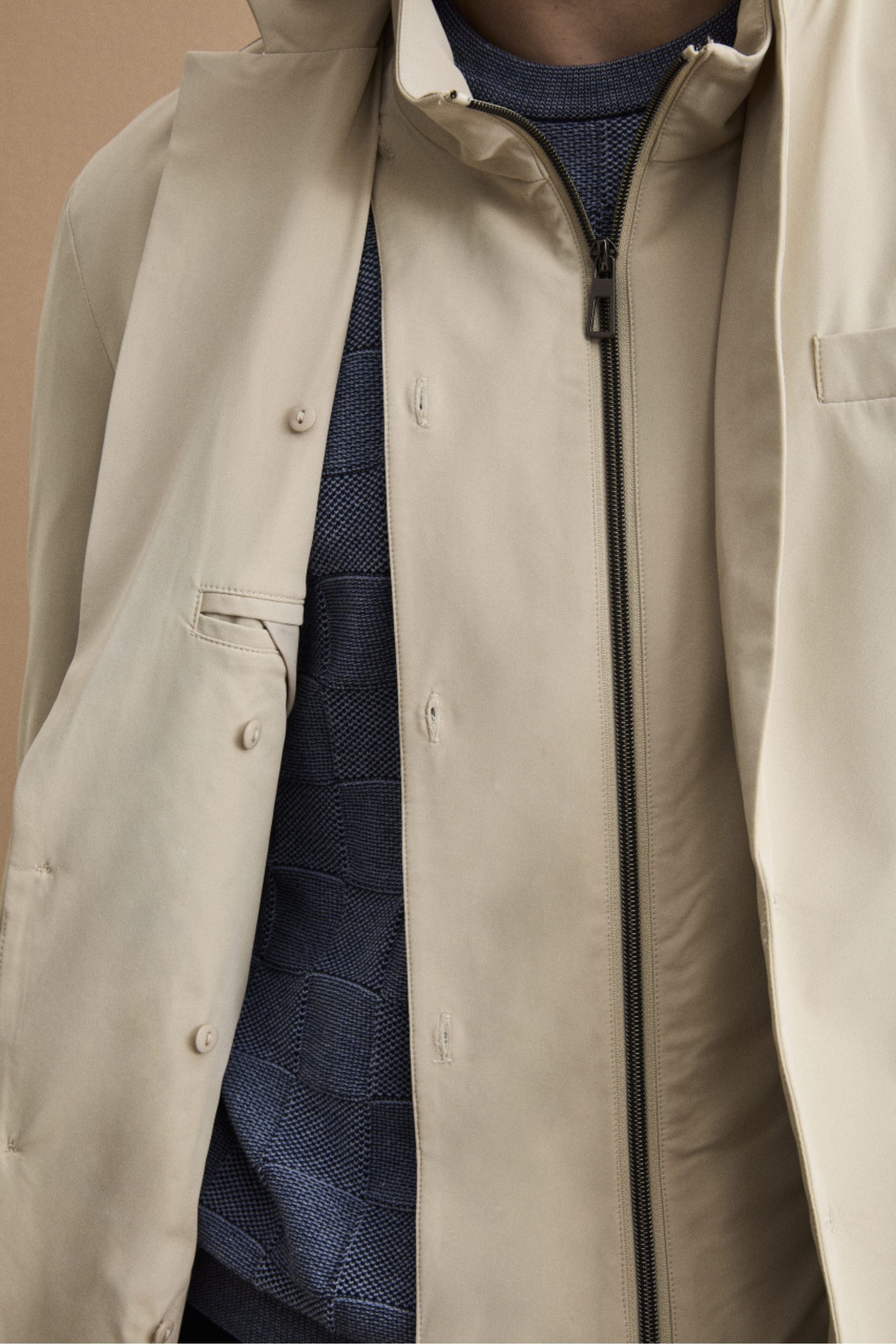 Giacca Tecnica Foderata con Corpetto - GHIACCIO