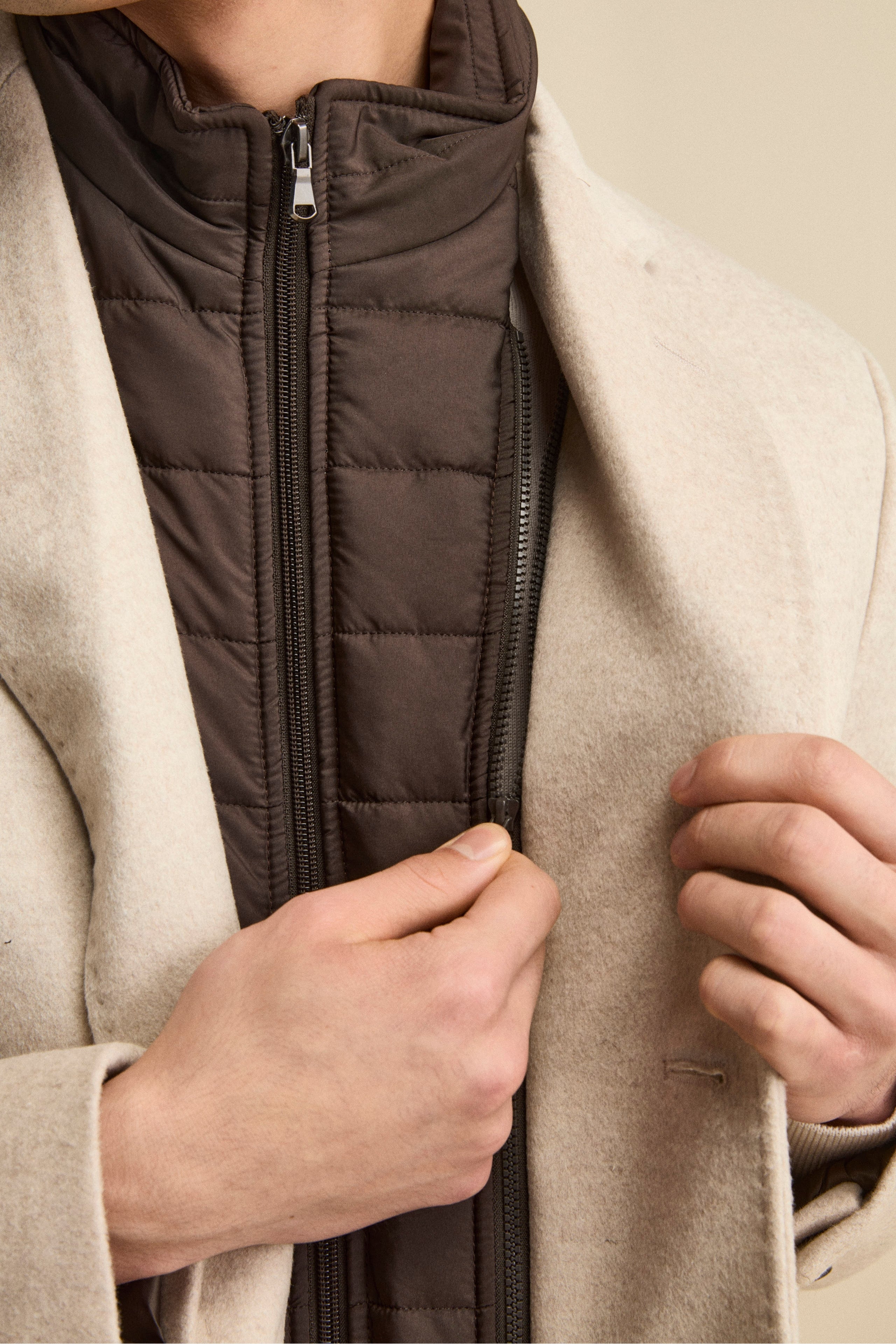 Cappotto in lana e cashmere - BEIGE