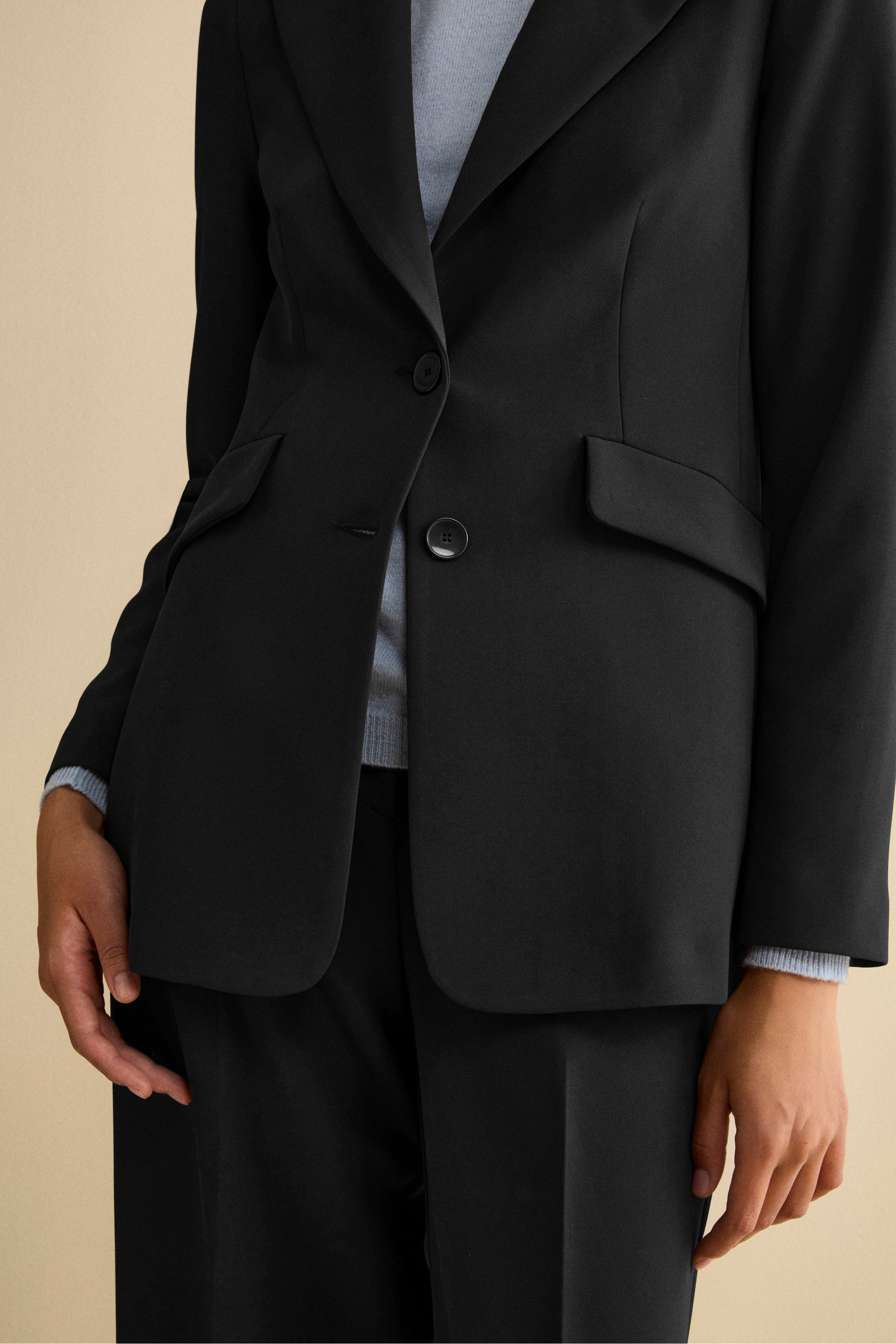 Giacca Bistretch Foderata Regular Fit - NERO