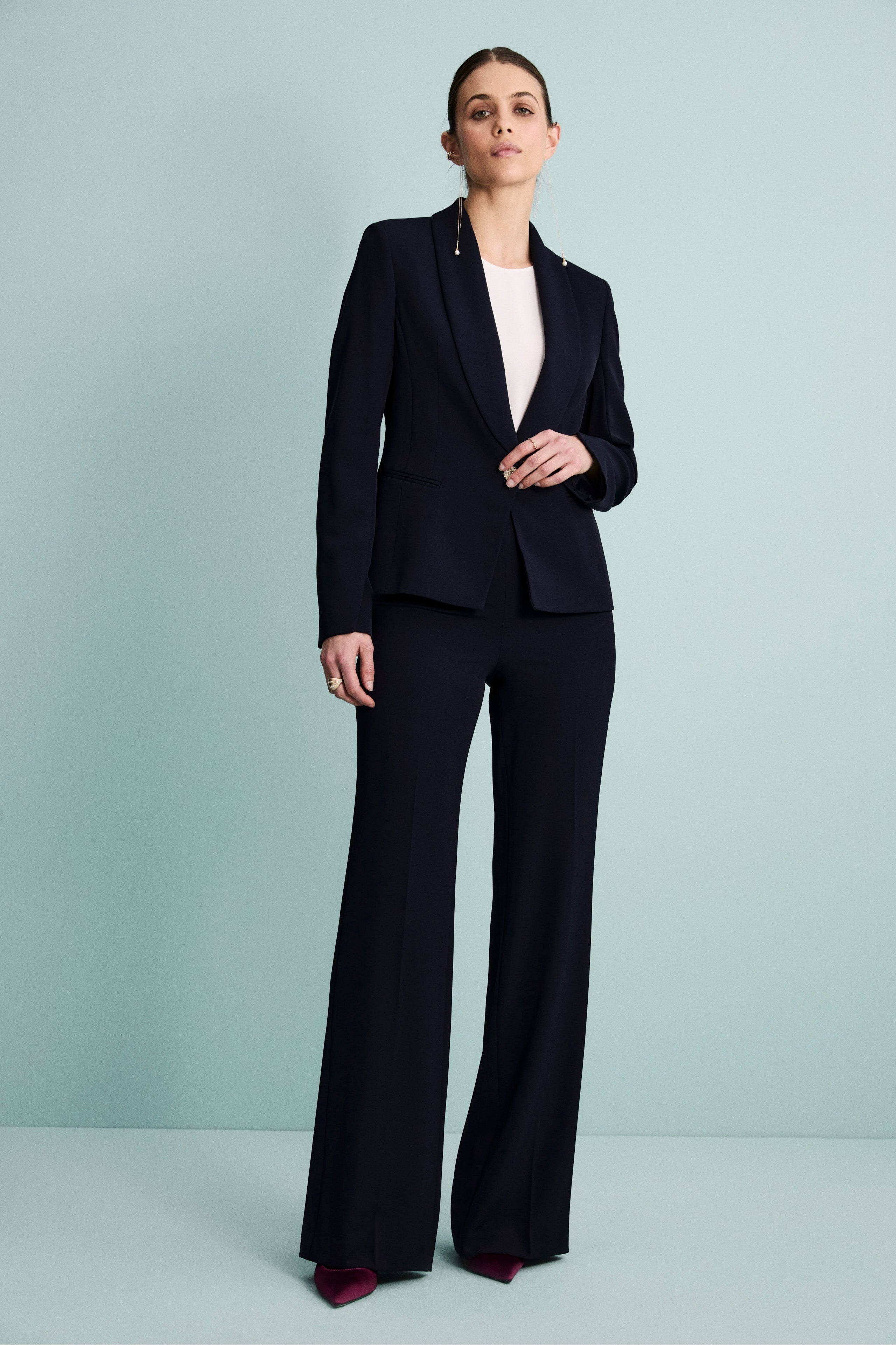 Pantalone a Palazzo con Fusciacca - BLU