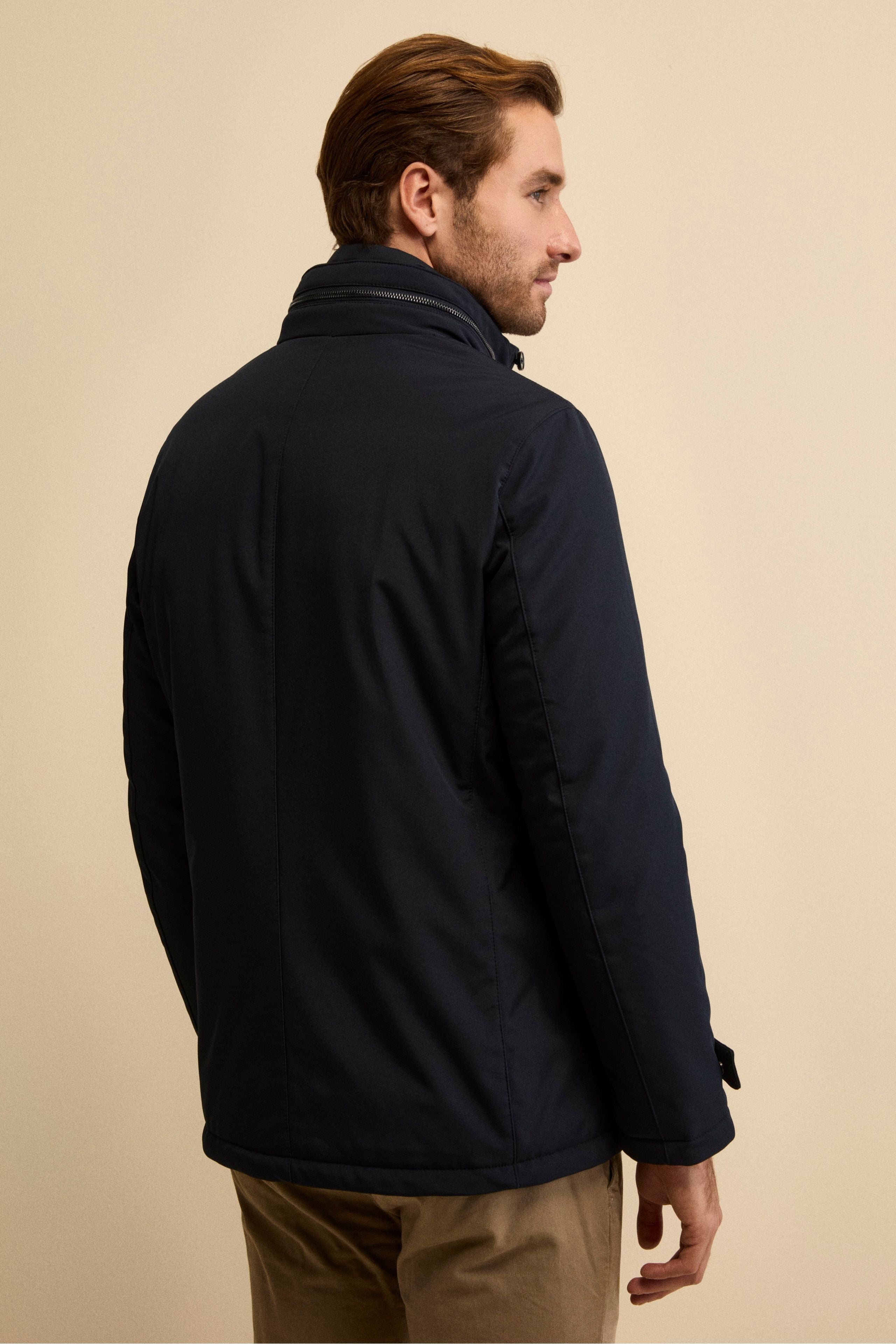 Giaccone Invernale con Pettorina e Cappuccio Estraibile - BLU