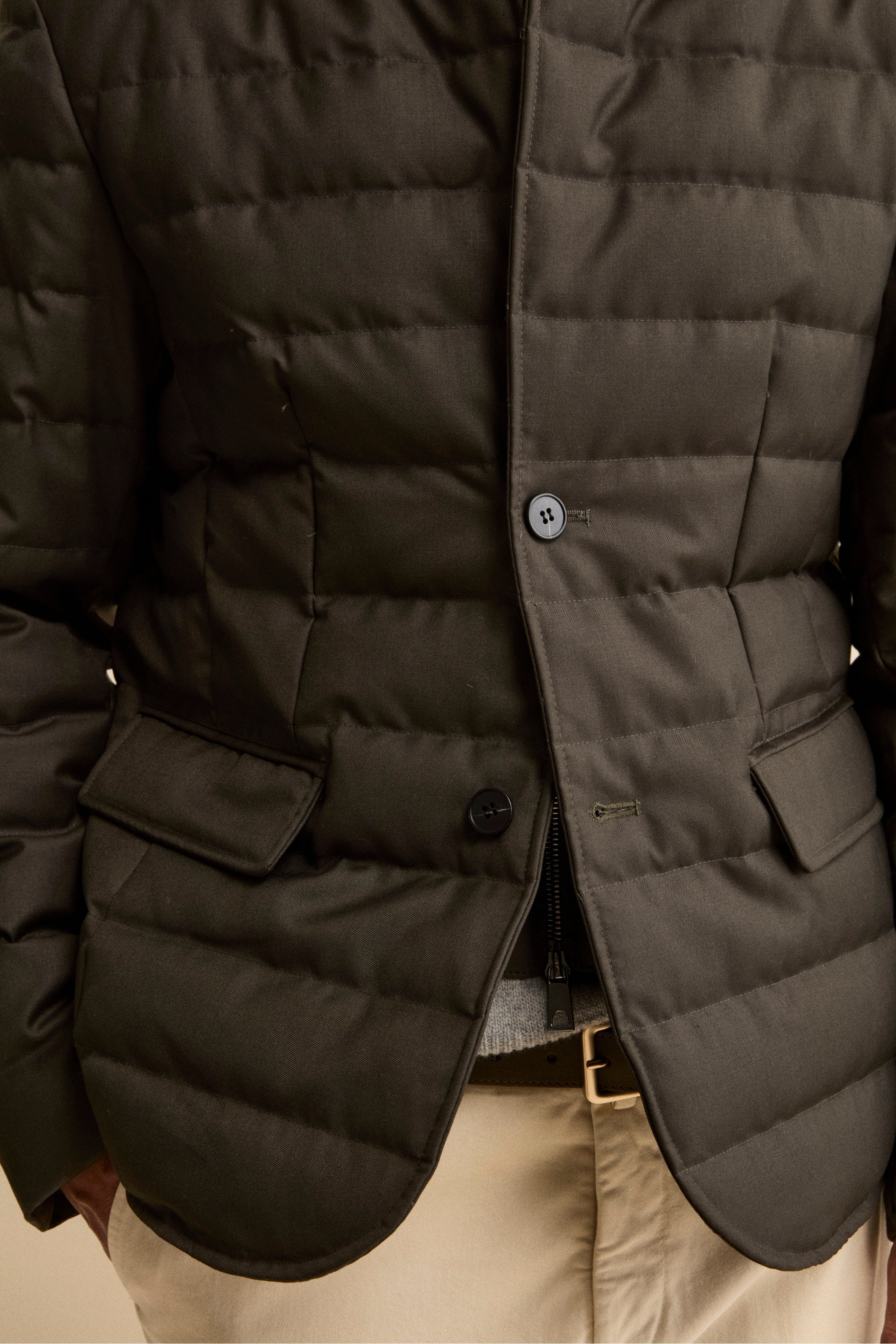 Giubbotto imbottito con Pettorina - T.MORO MELANGE