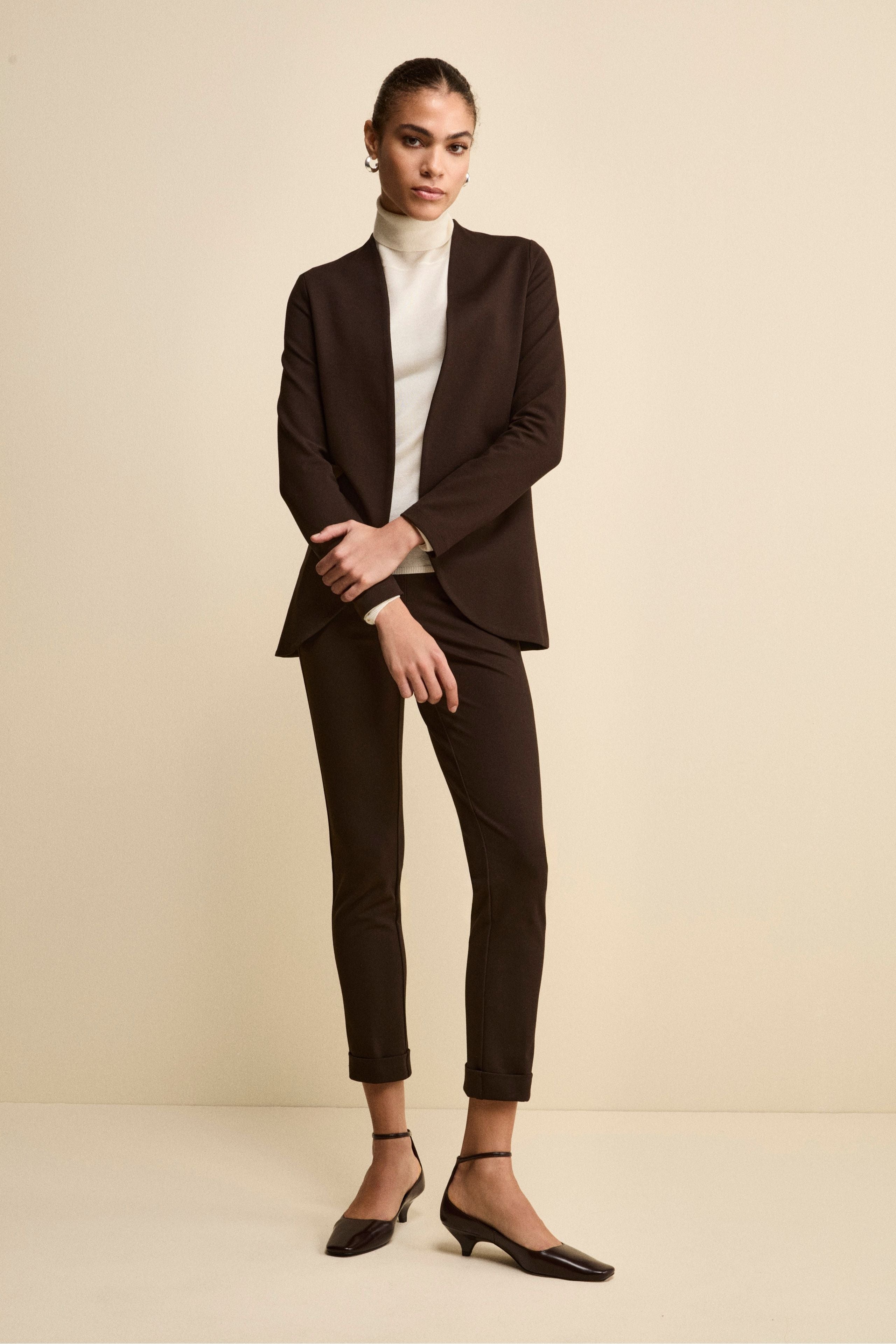 Pantalone jersey elasticizzato - T.MORO