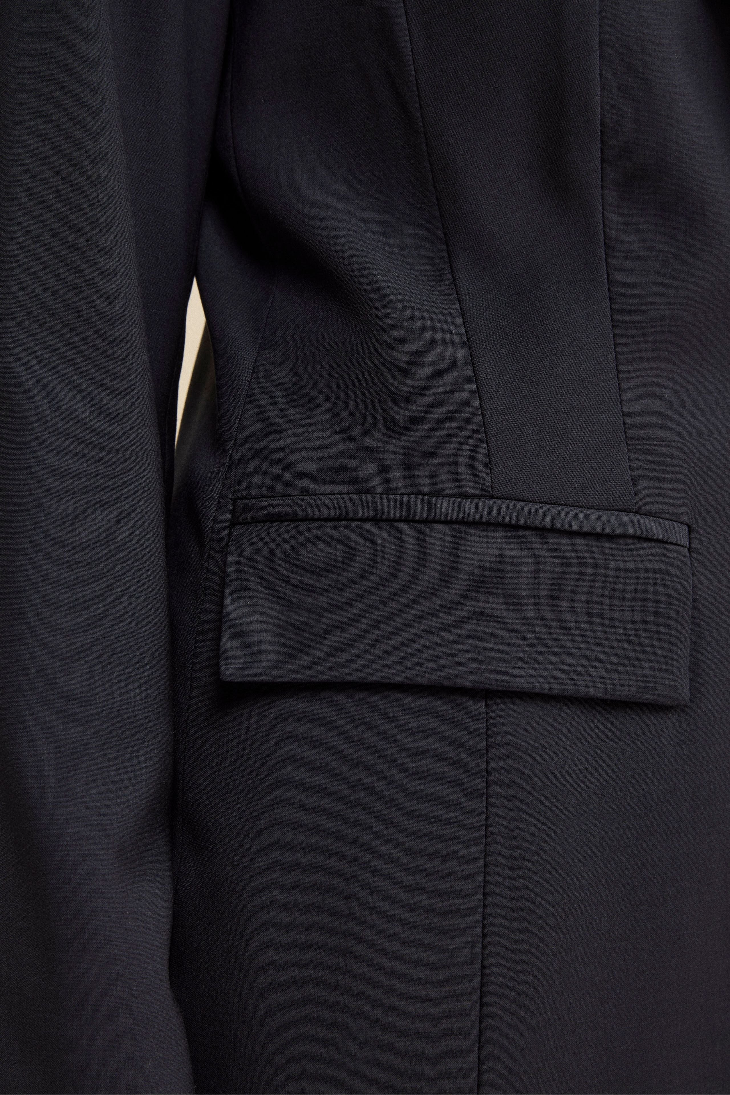 Tailleur Foderato Monopetto in Lana Vergine - BLU