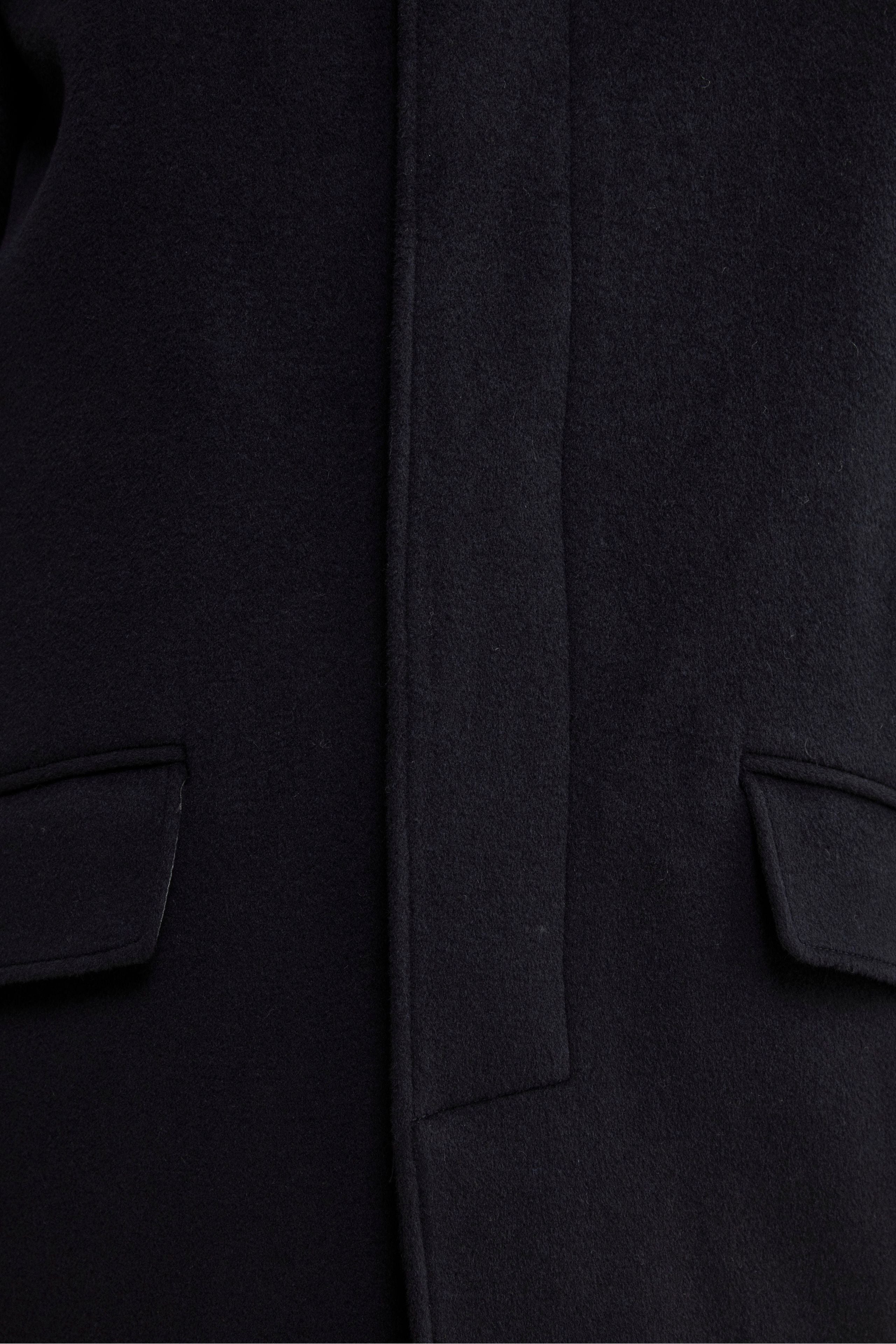 Cappotto Lungo Foderato in Lana e Cashmere - BLU