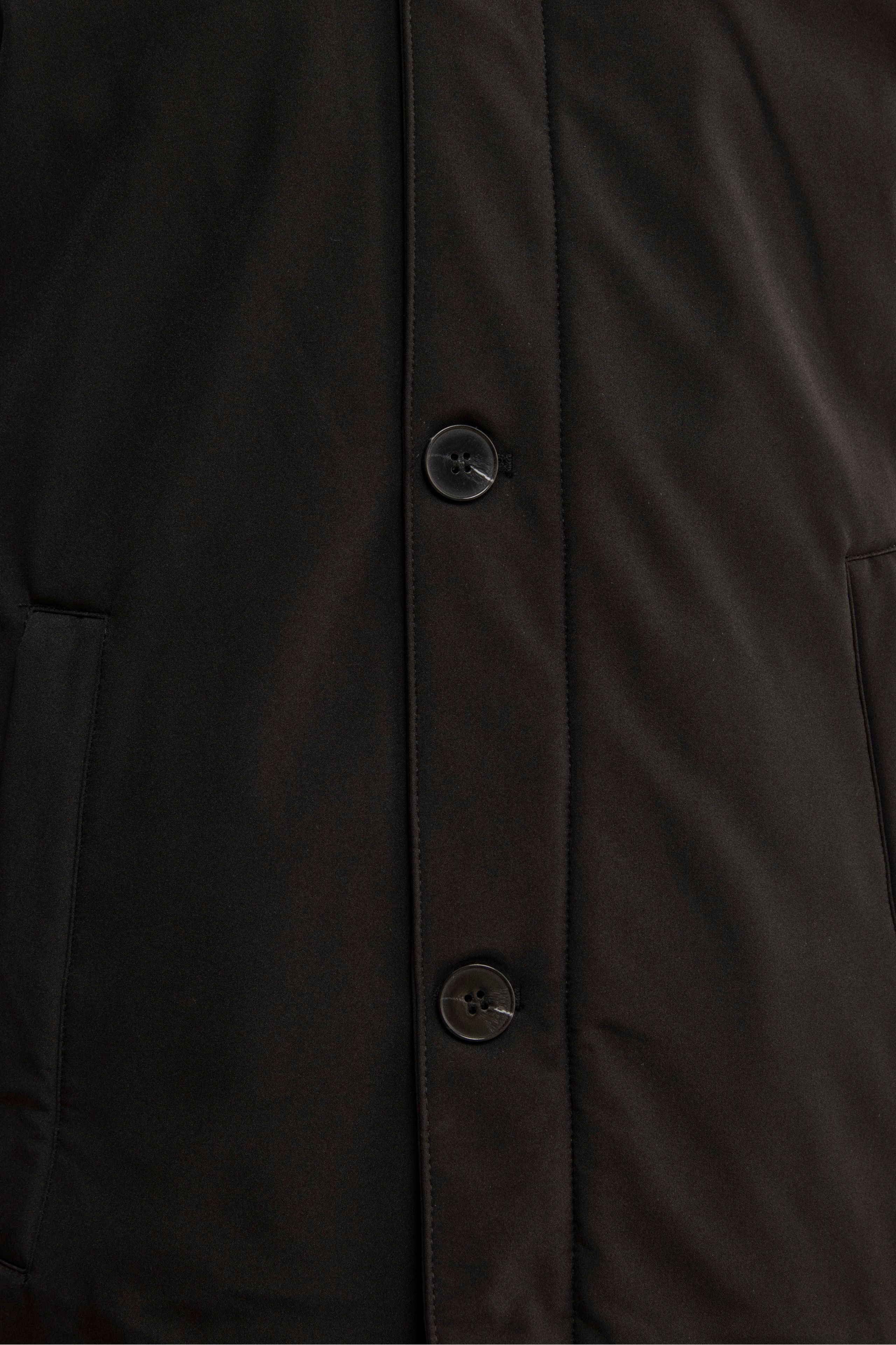 Giaccone Invernale con Pettorina e Cappuccio Estraibile - NERO