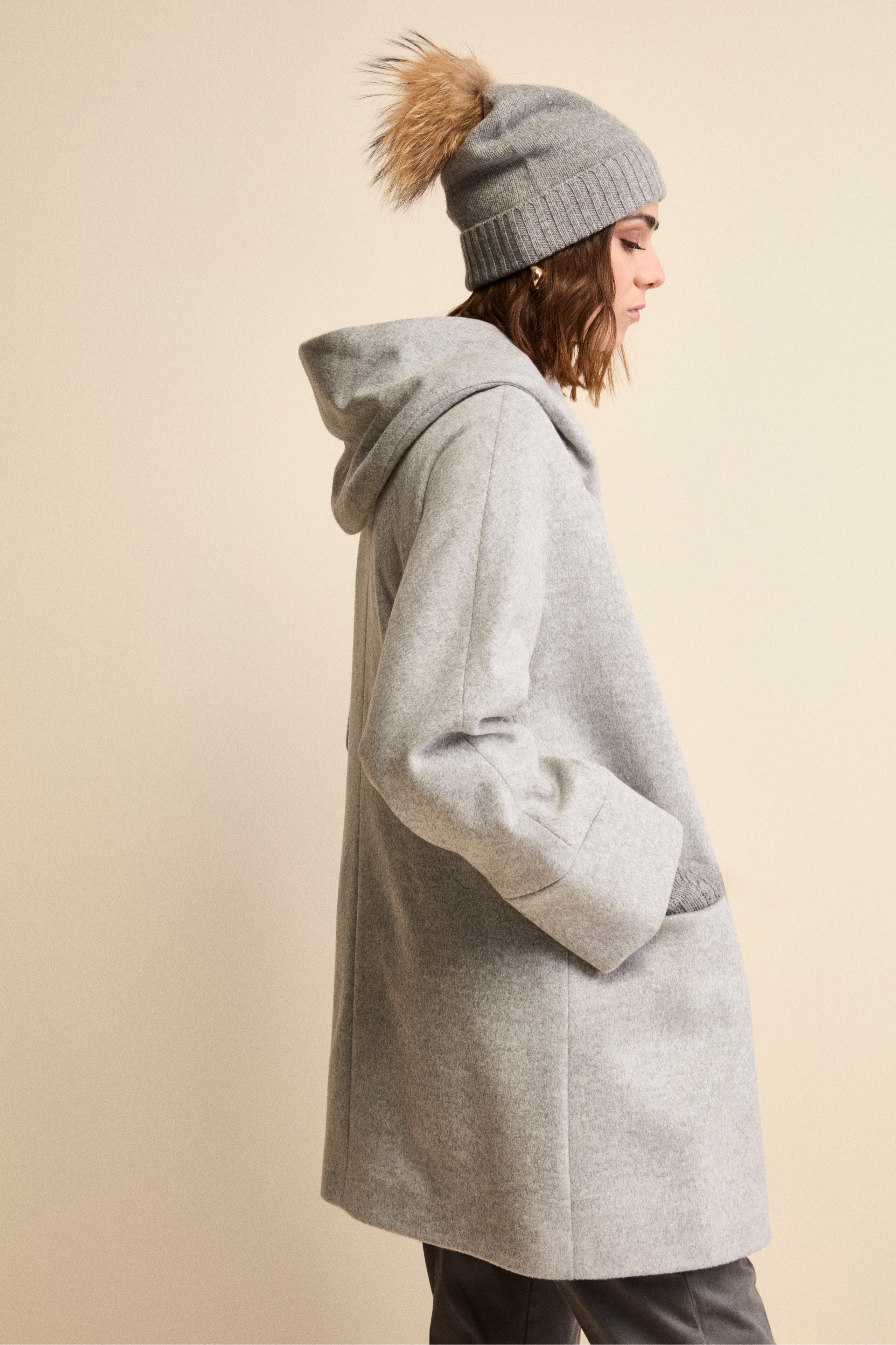 Cappotto corto in lana e cashmere - PERLA