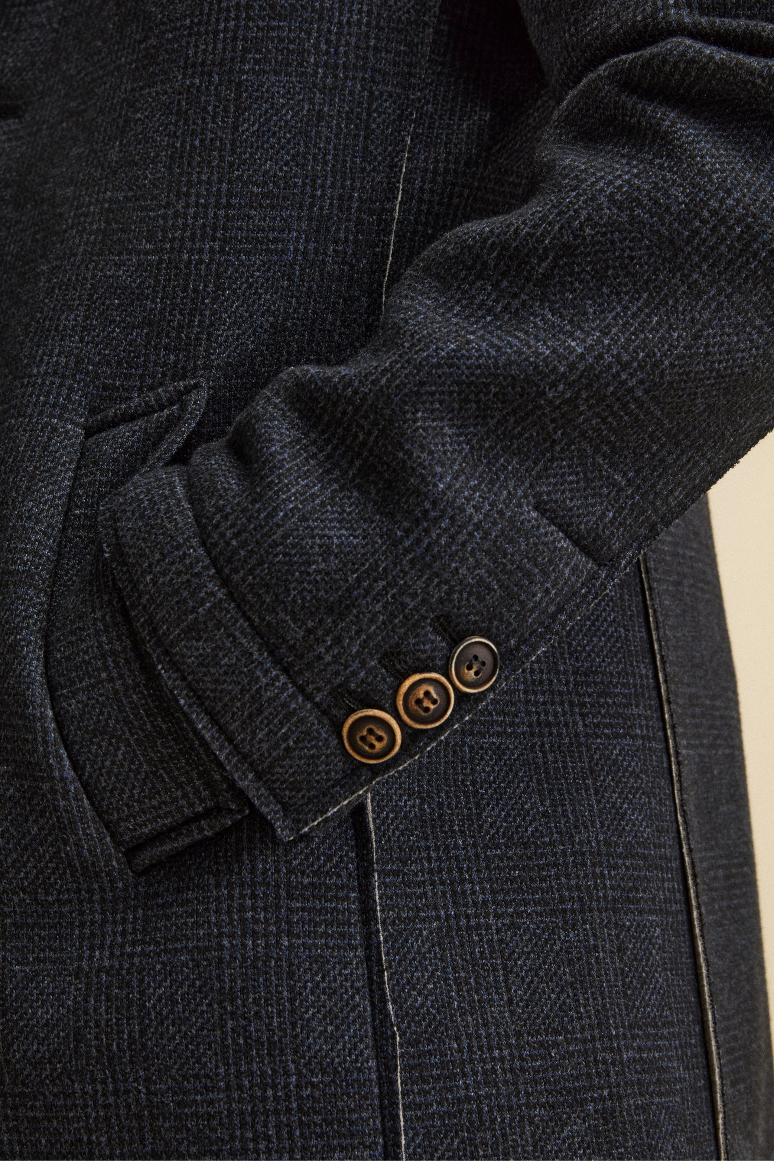 Cappotto Fantasia Midi a Taglio Vivo - P/POULE BLU