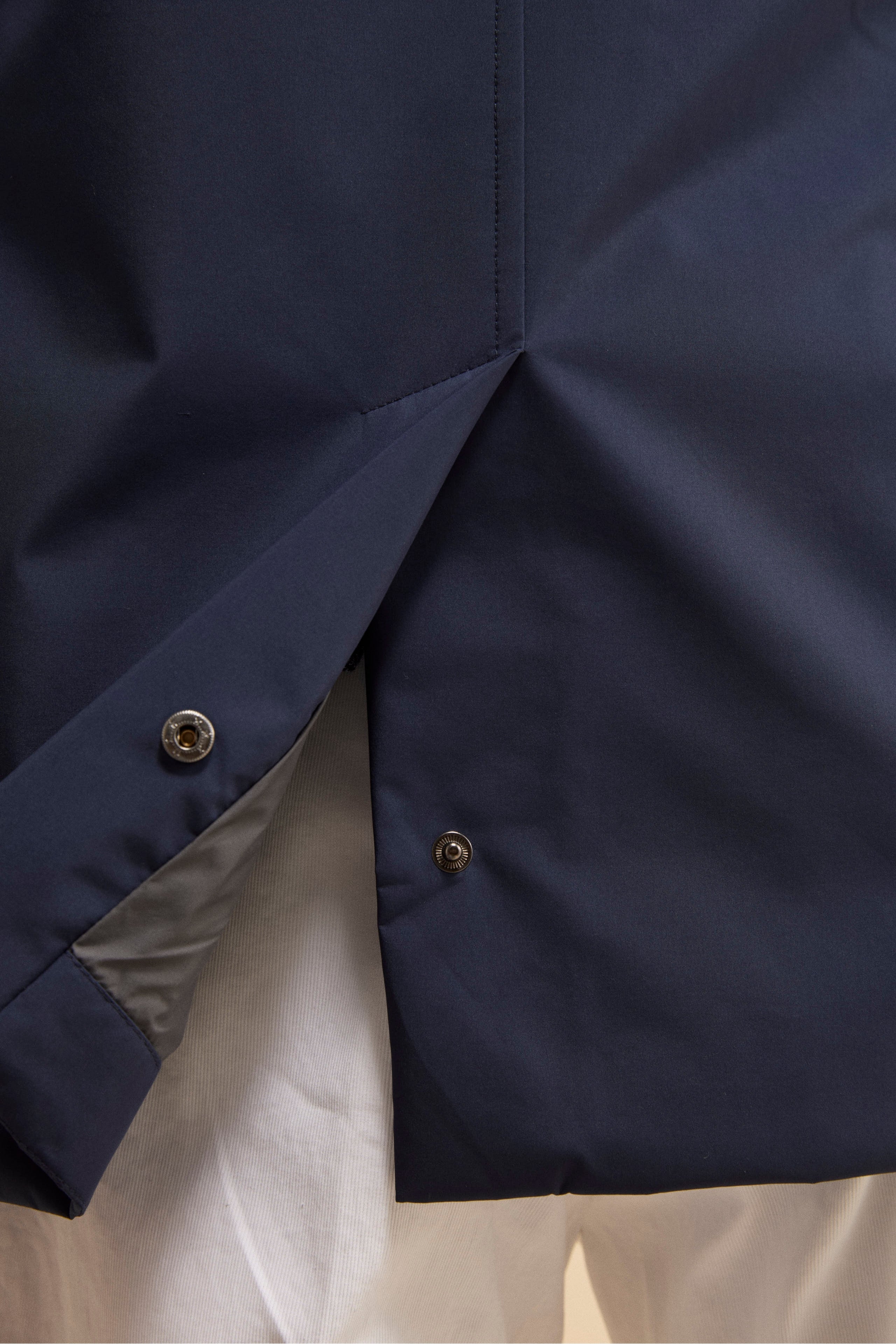 Impermeabile Corto Foderato con Corpetto - BLU