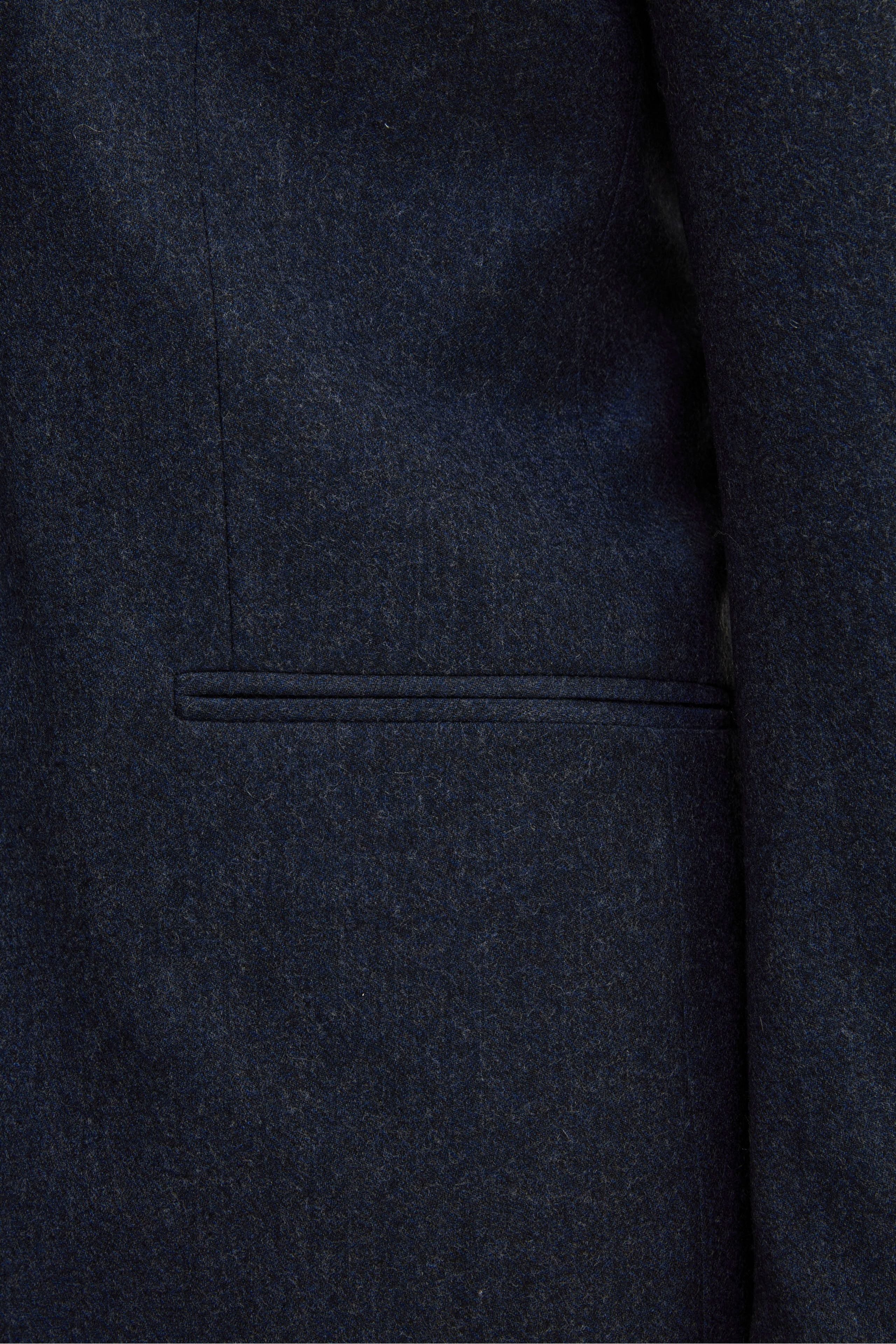 Abito Slim Fit in Misto Cashmere - BLU