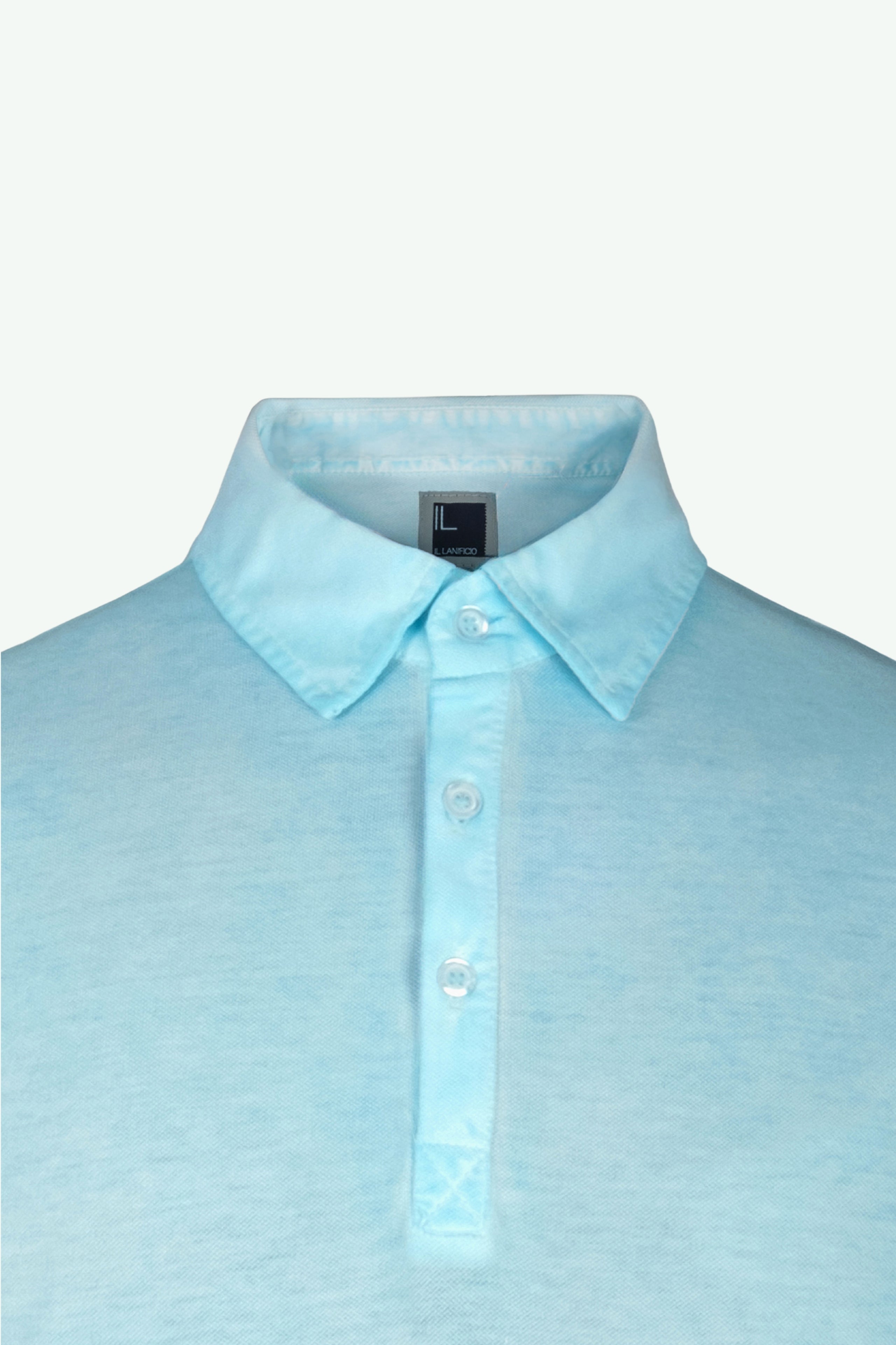 Polo Slim in Cotone - CELESTE