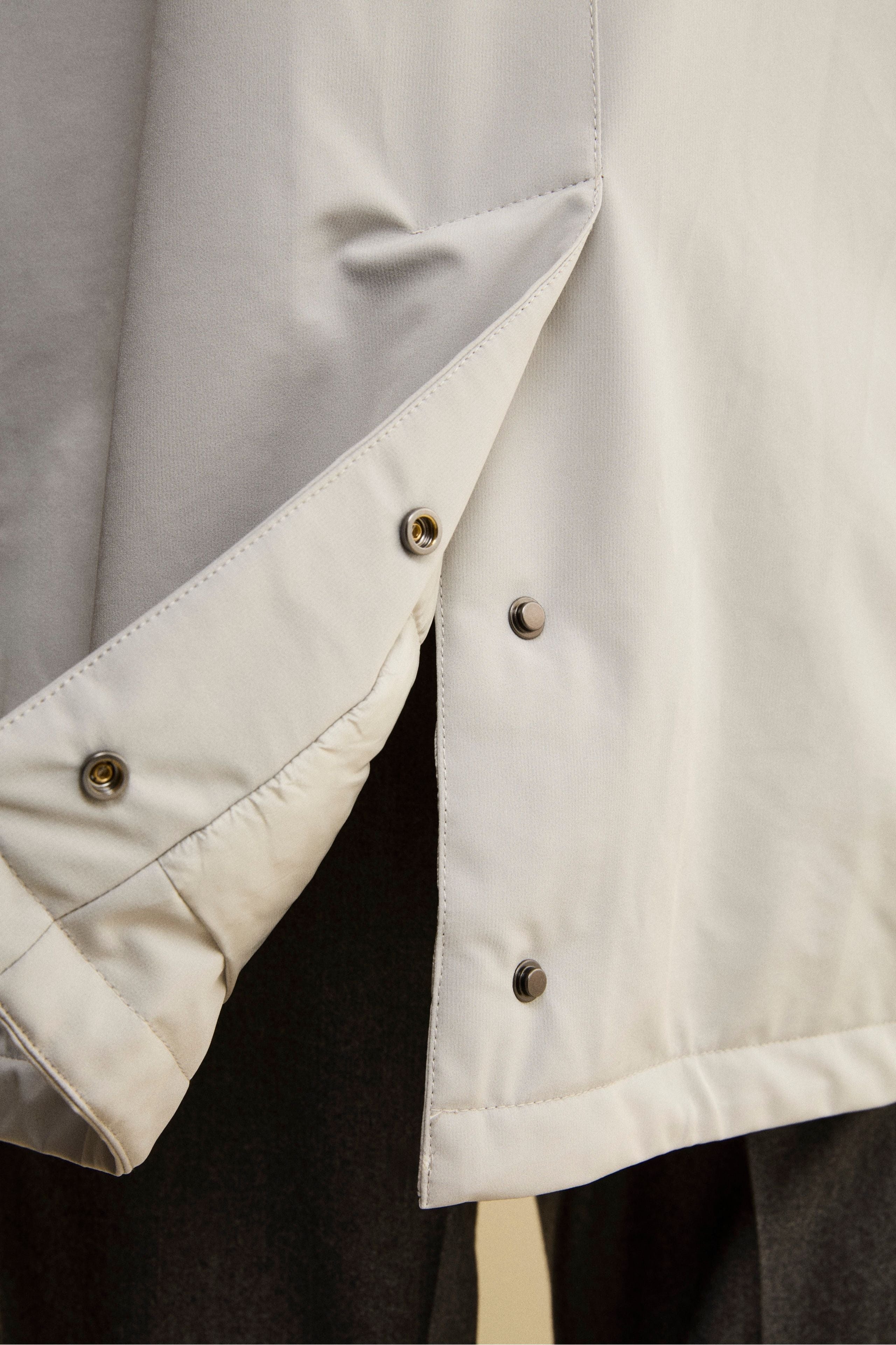 Giaccone Midi Imbottito con Pettorina - SABBIA