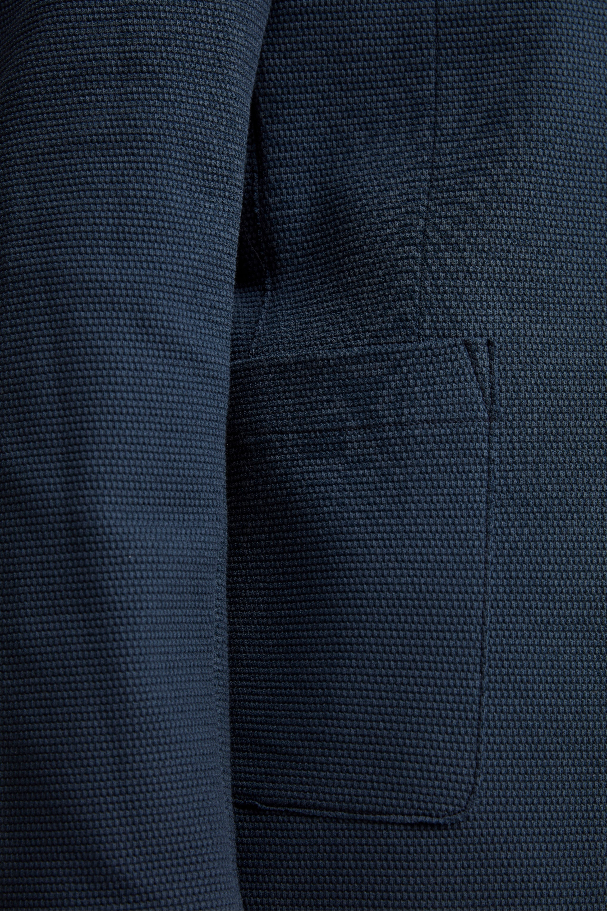 Giacca in Cotone con Pettorina e Cappuccio - BLU