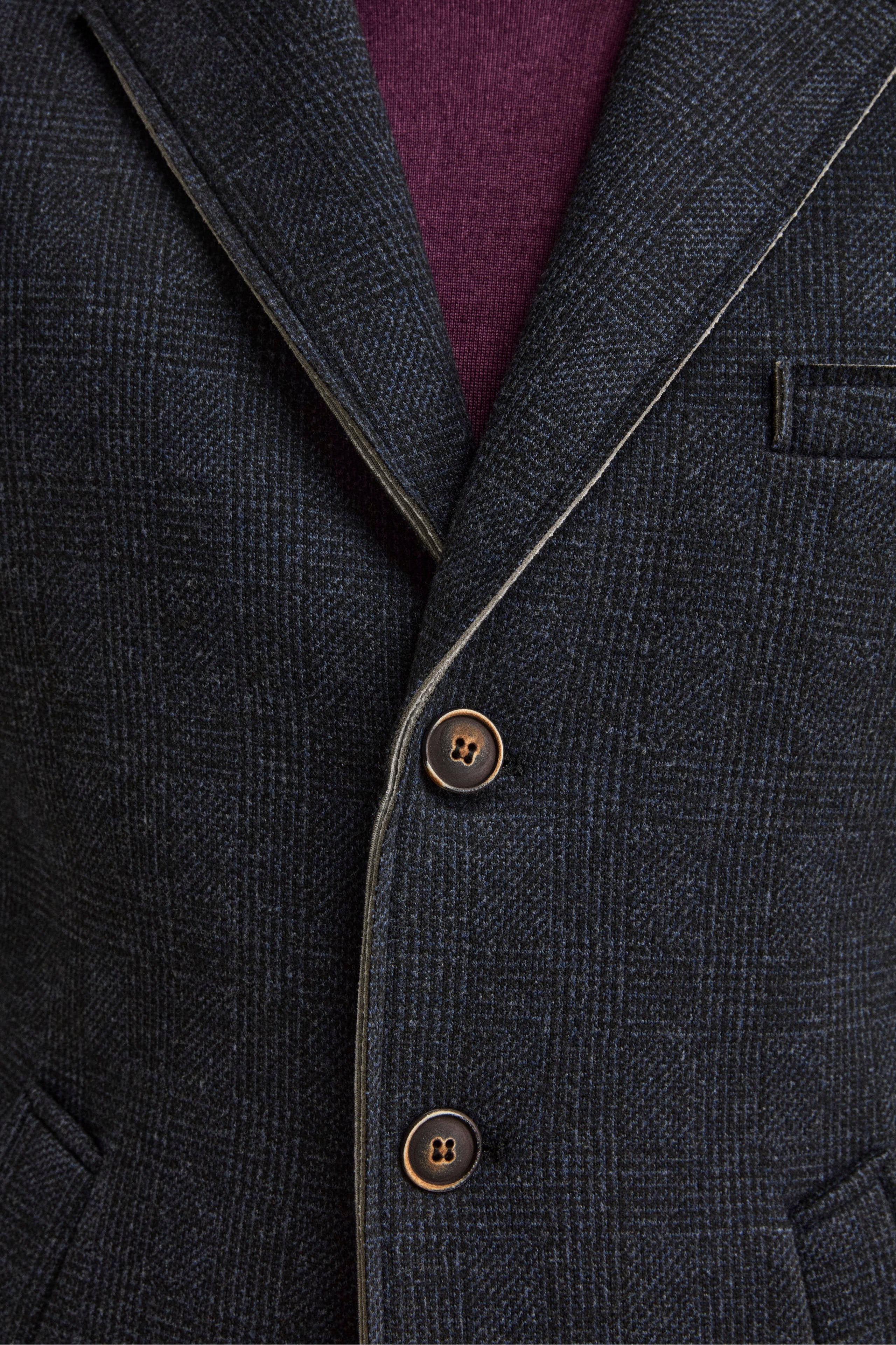 Cappotto Fantasia Midi a Taglio Vivo - P/POULE BLU