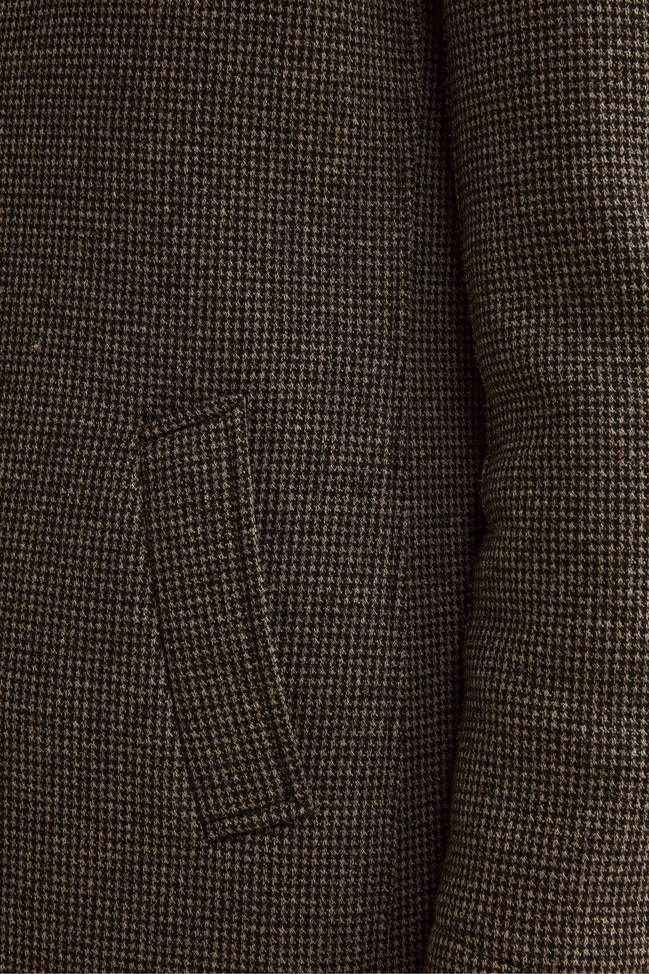 Cappotto Fantasia Midi a Taglio Vivo - GRIGIO/NERO