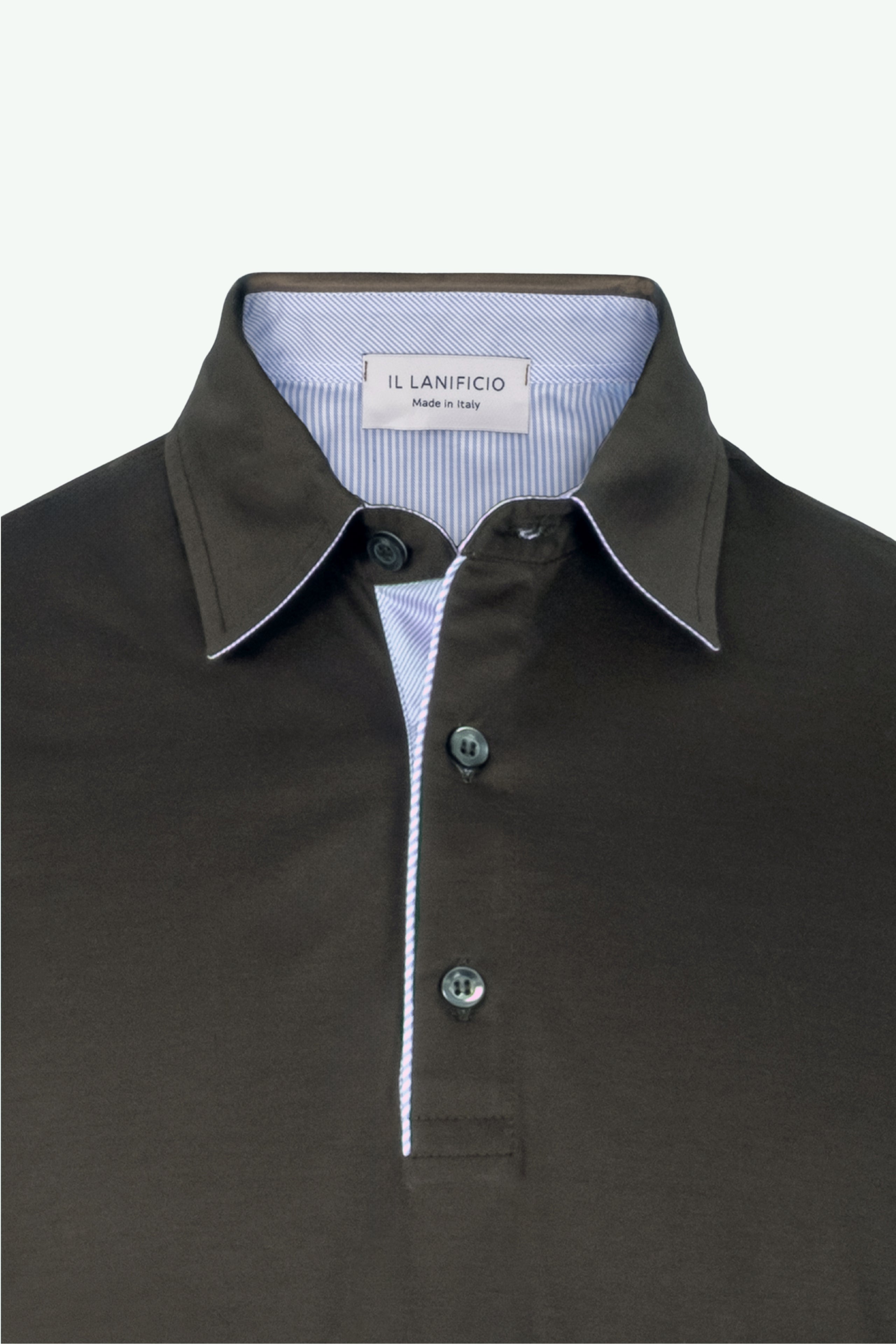 Polo Jersey Mezza Manica in Filo di Scozia - MARRONE