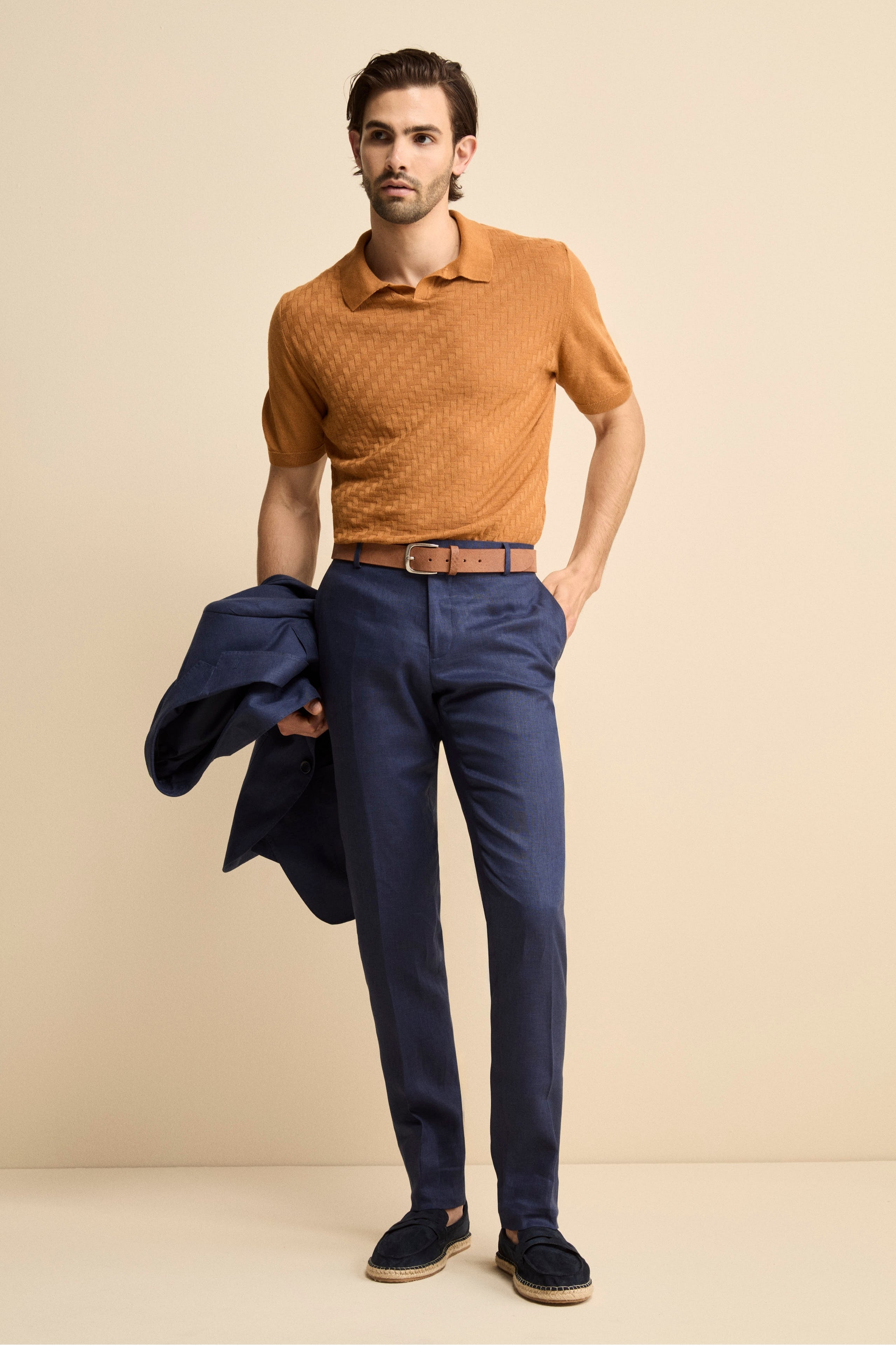 Abito in lino monopetto - BLU