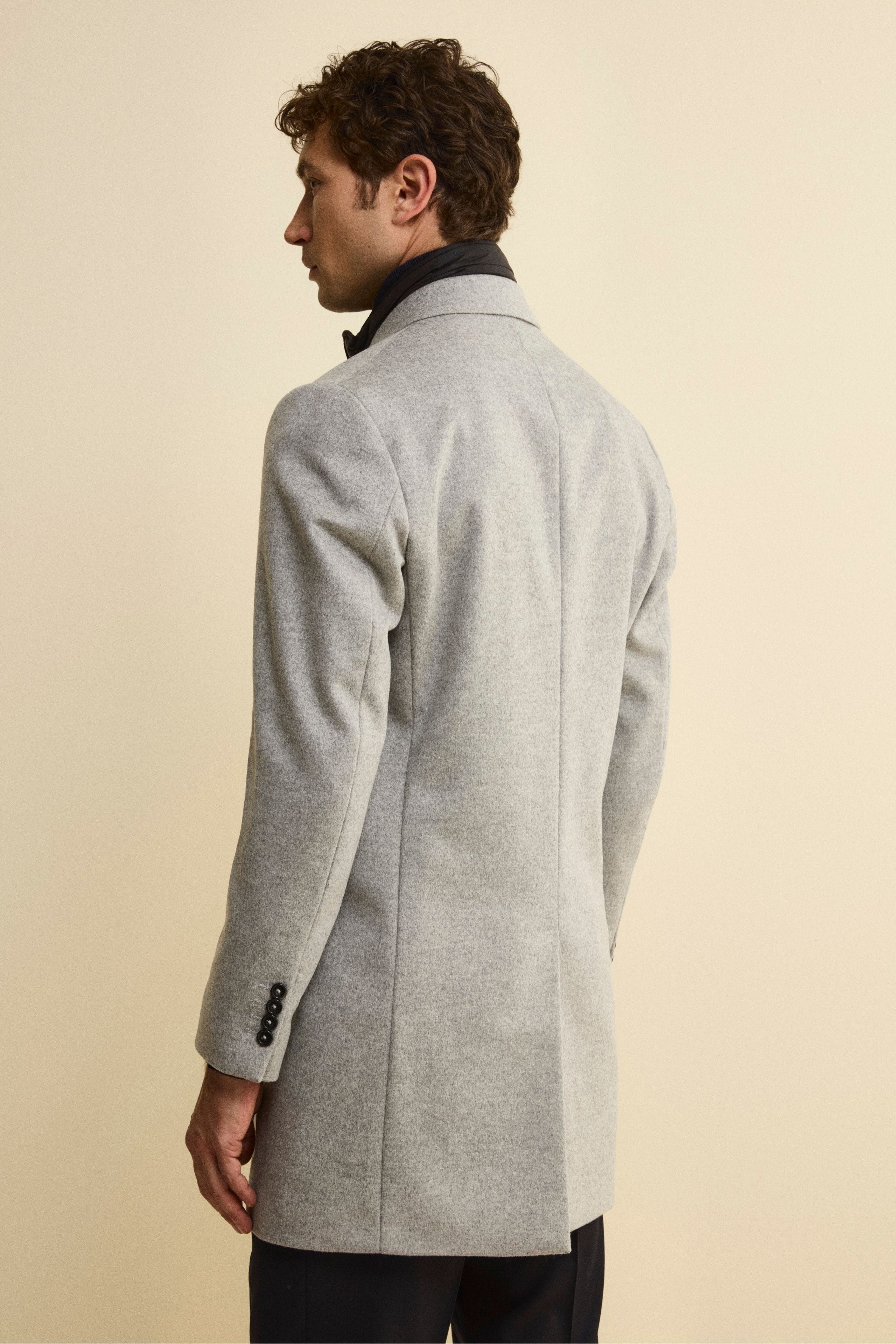 Cappotto in lana e cashmere - GRIGIO CHIARO