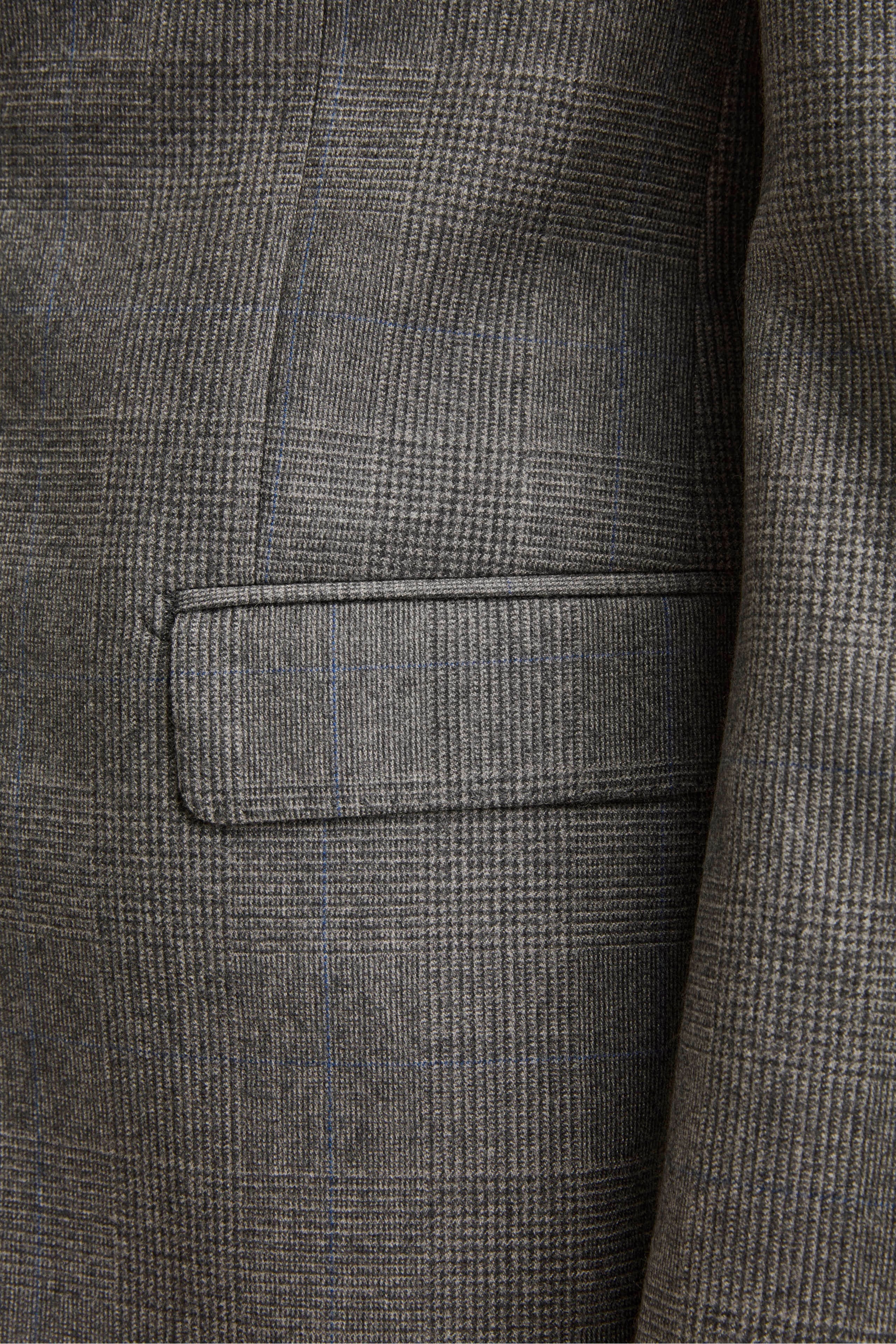 Abito Check Monopetto Regular Fit in lana Vergine - GALLES GRIGIO