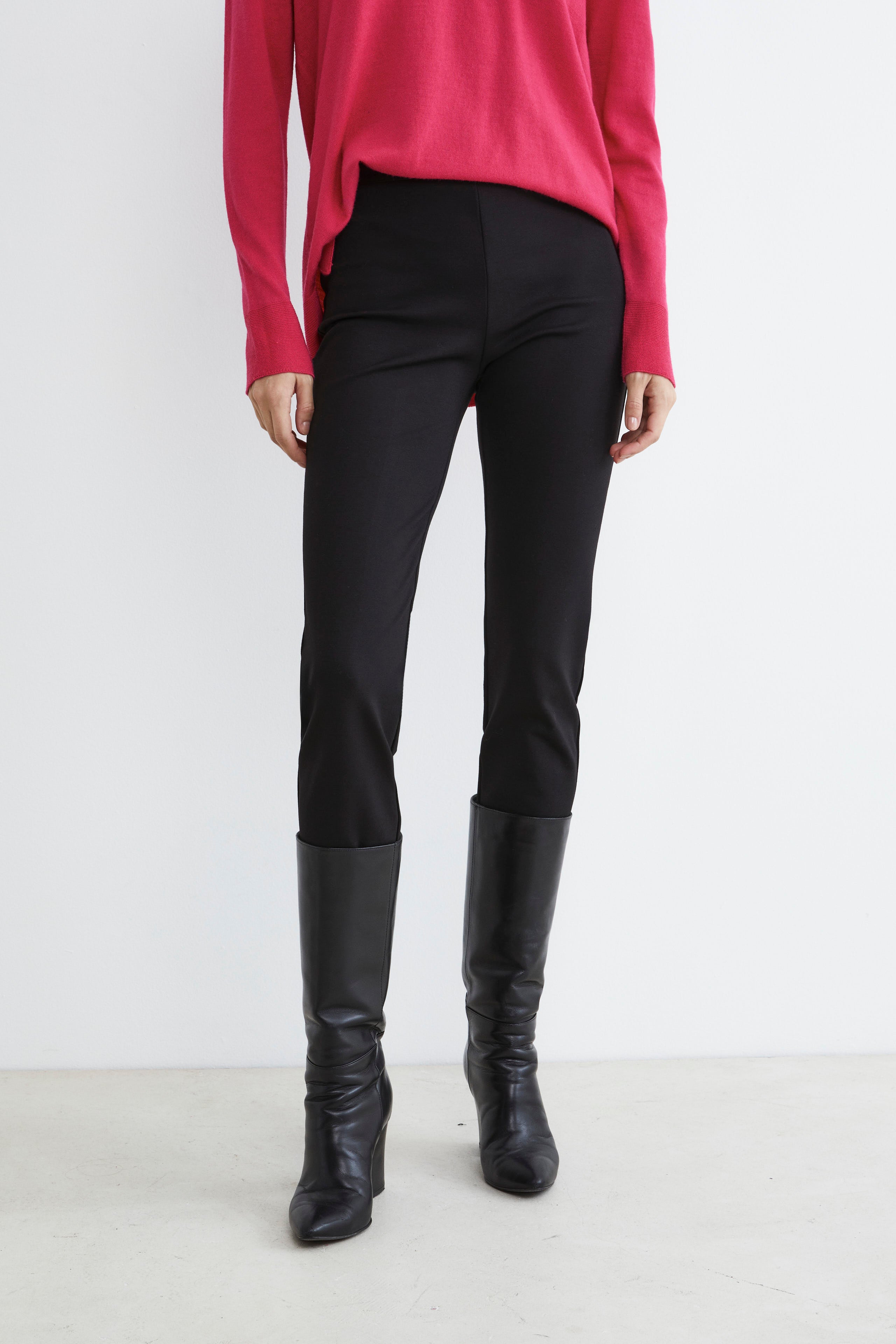 Pantalone con elastico - NERO