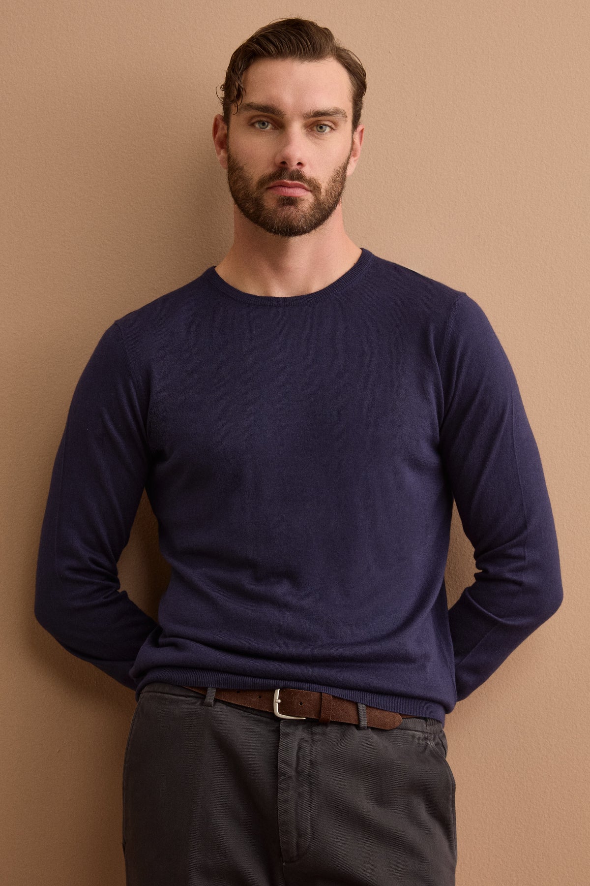 Maglia extrafine in seta e cashmere - BLU NOTTE