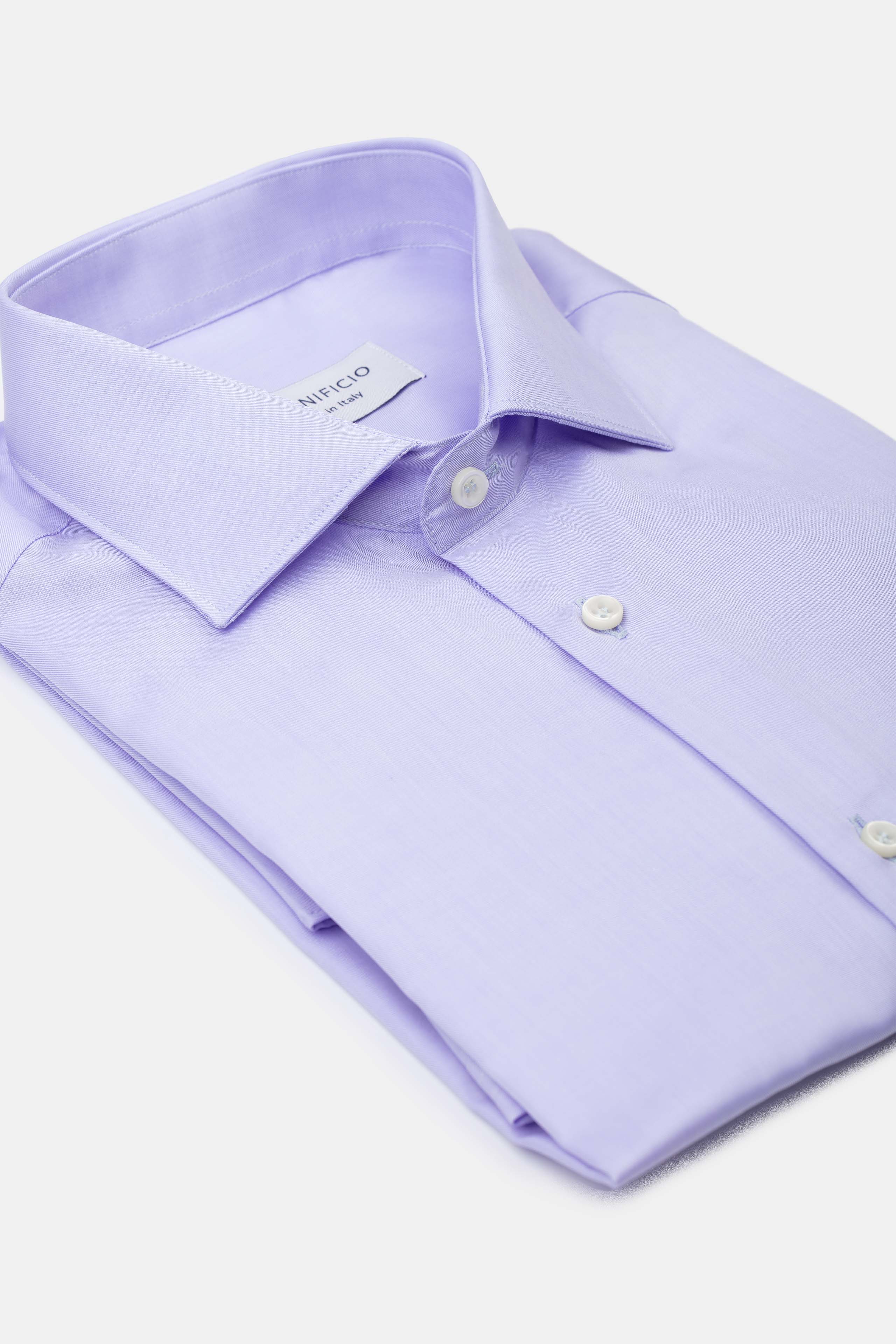 Camicia Regular Fit Collo Francese - AZZURRO